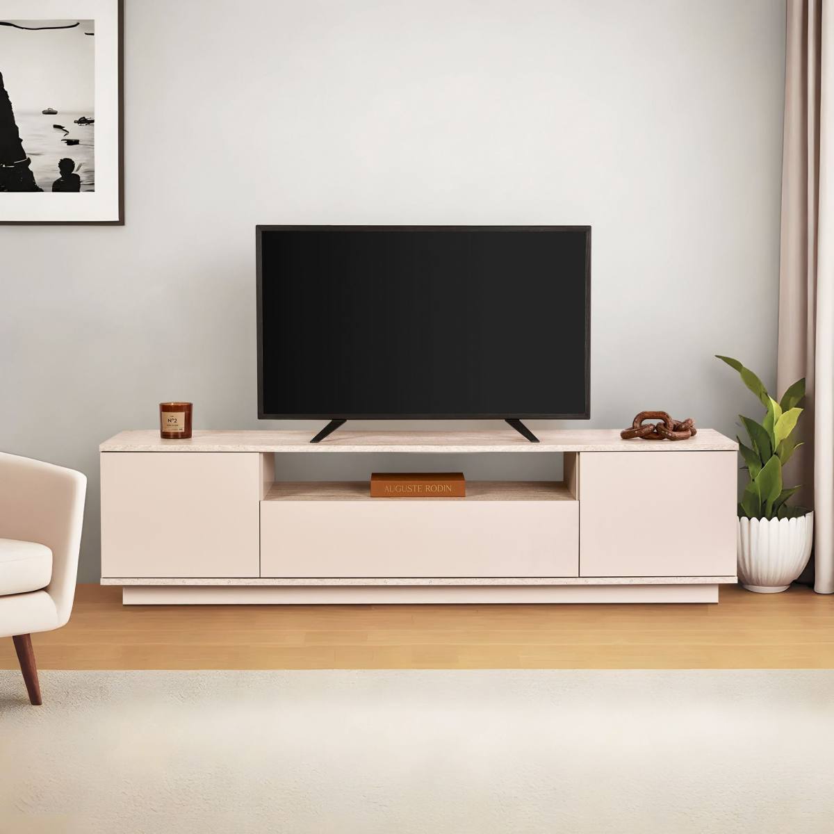 NORDVÄRK Veramont TV-bord, m. 3 låger, 1 hylde, produktbillede 7 af 7, TV-borde hos HomeNordic