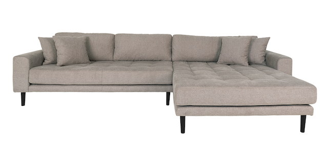 Riviera lounge sofa stengrå, højrevendt Længde på 290 cm, produktbillede 4 af 5, Sofaer hos HomeNordic