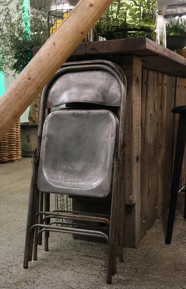 Klapstol i jern, produktbillede 5 af 5, Spisebordsstole hos HomeNordic