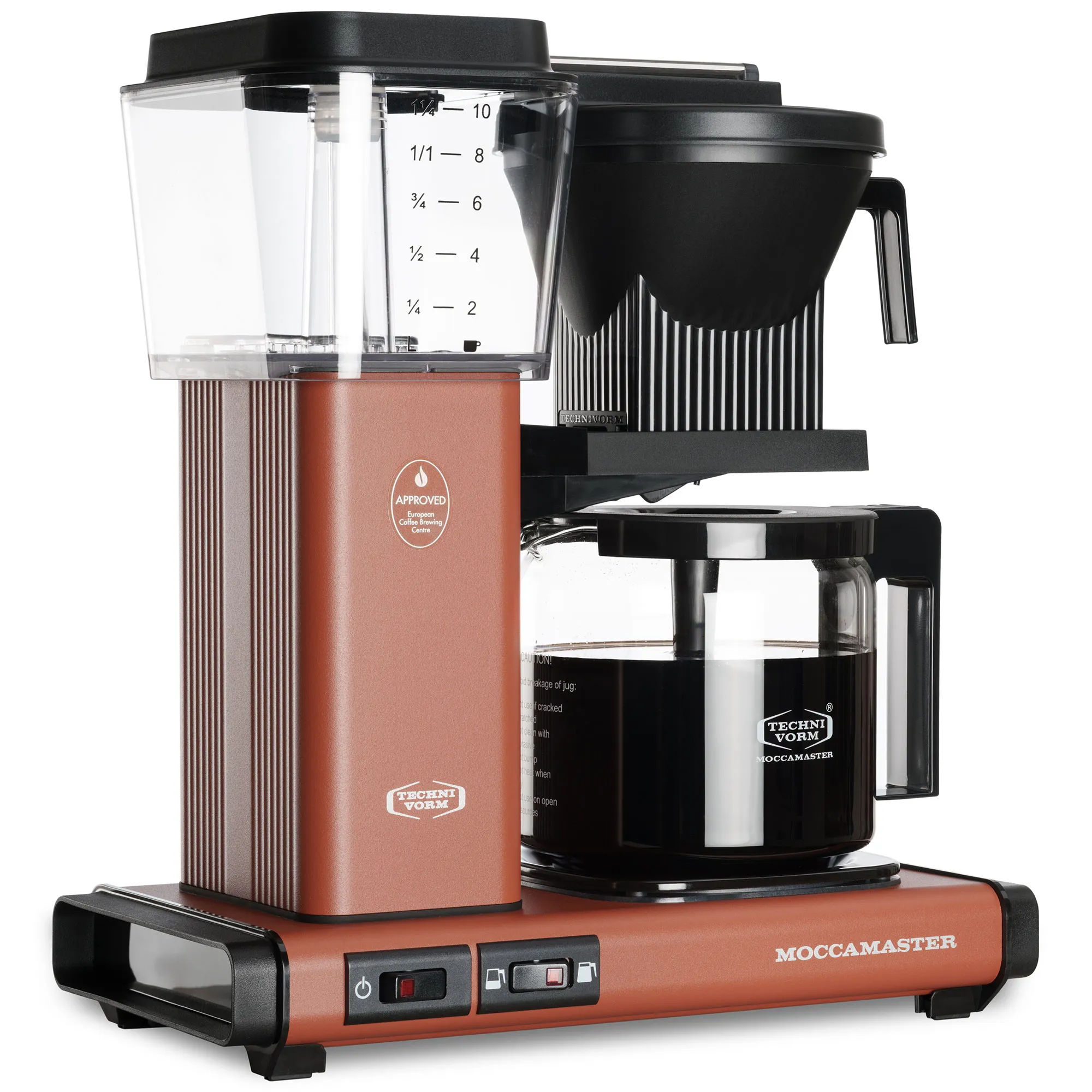 Optio kaffemaskine 1,25 liter, terracotta, produktbillede 4 af 5, Kaffemaskiner hos HomeNordic