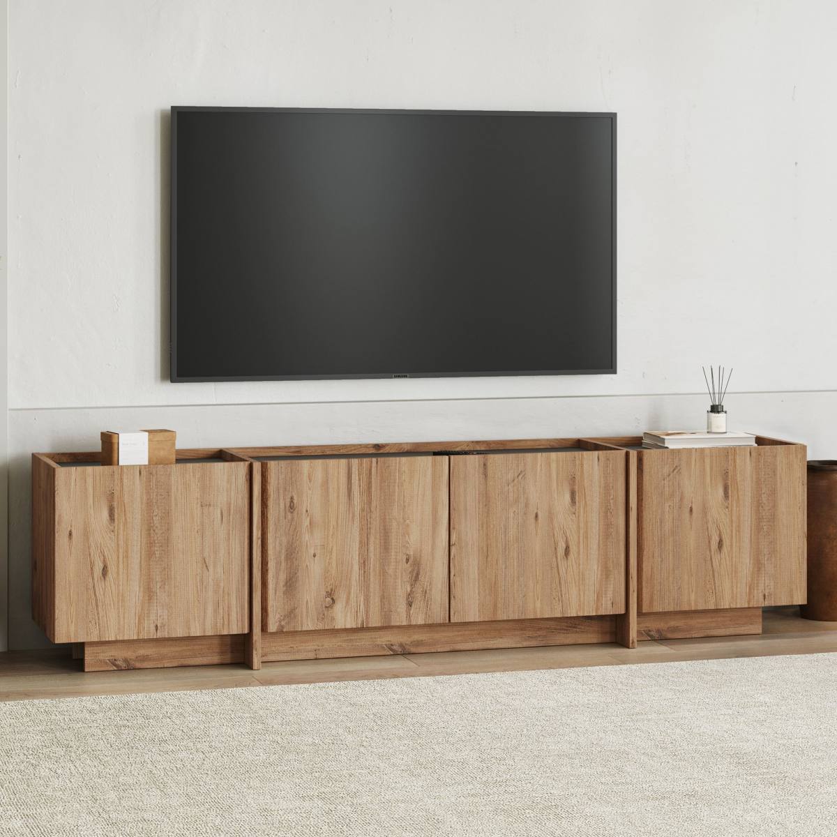 FUNZI LIVING Lowen TV-bord, m 4 låger, produktbillede 5 af 9, TV-borde hos HomeNordic