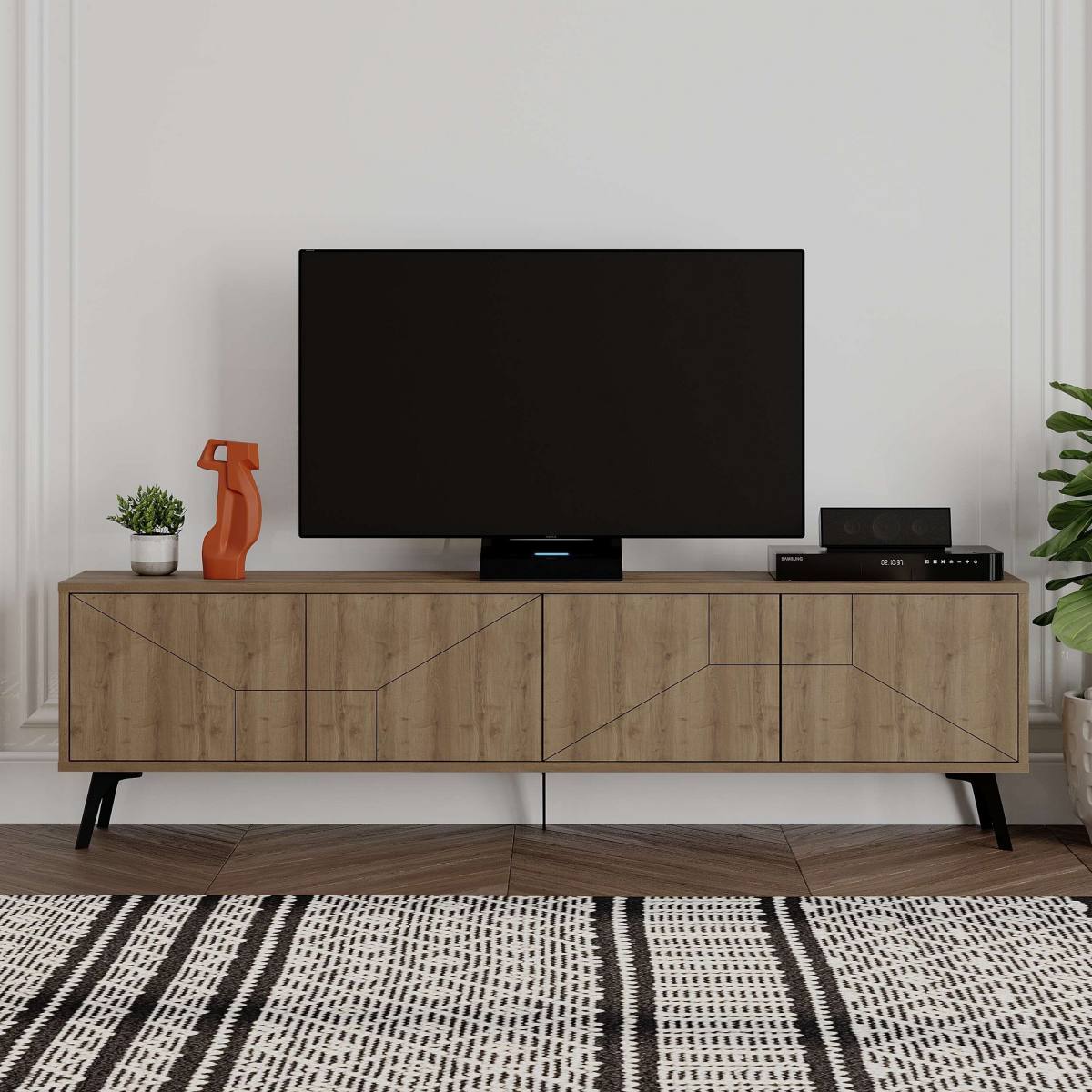 NORDVÄRK Dune TV-bord, m. 4 låger, produktbillede 6 af 6, TV-borde hos HomeNordic