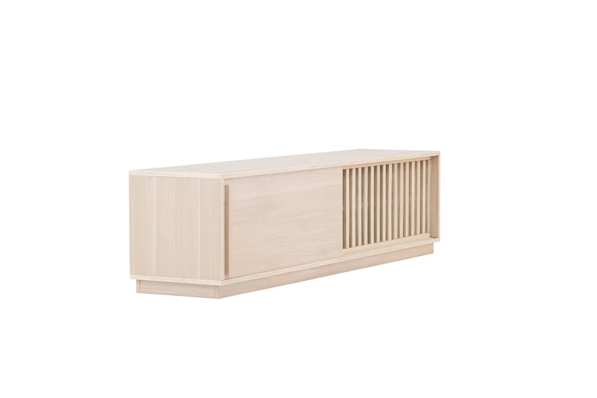 VENTURE DESIGN Lugo TV-bænk, m. 2 skydelåger og hylde, produktbillede 3 af 17 hos HomeNordic