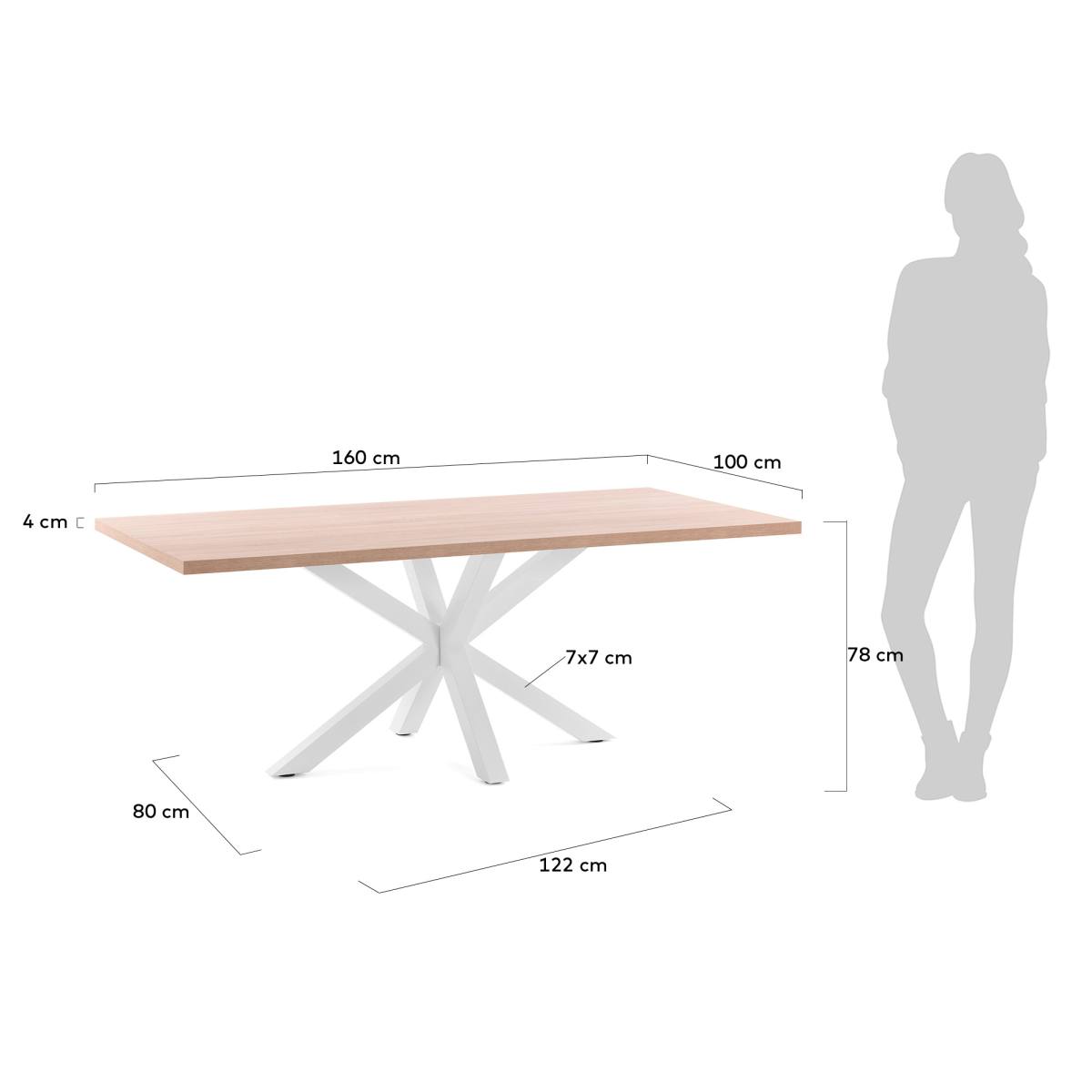 KAVE HOME Argo spisebord, rektangulær, produktbillede 2 af 6, Spiseborde hos HomeNordic