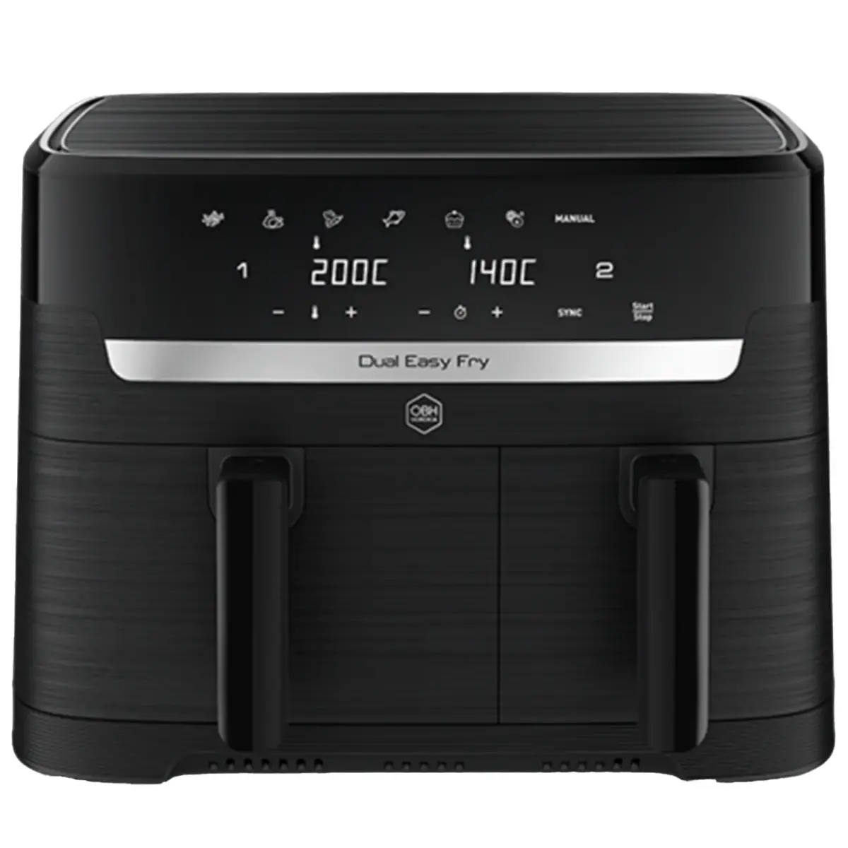 Easy Fry Dual airfryer 8,3 l, sort, Airfryers hos HomeNordic