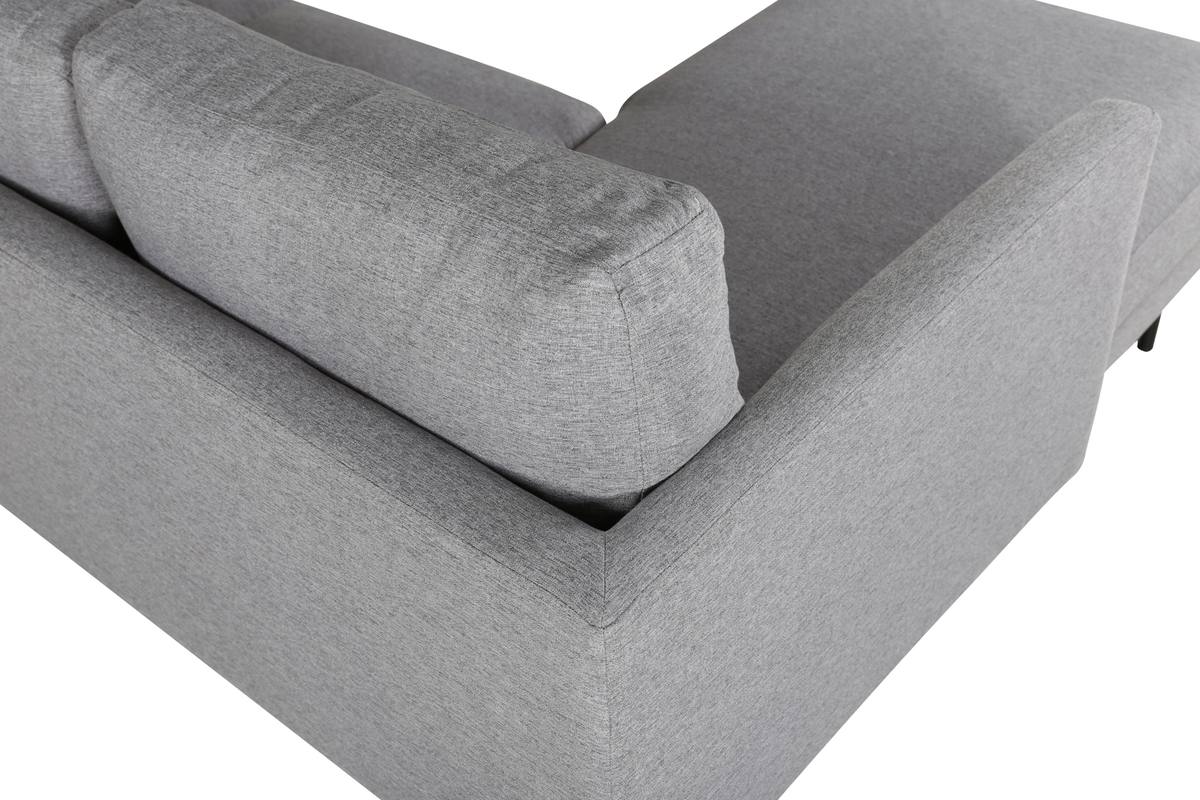Polar - Sofa i U-form med gråt polyester stof – billede 15