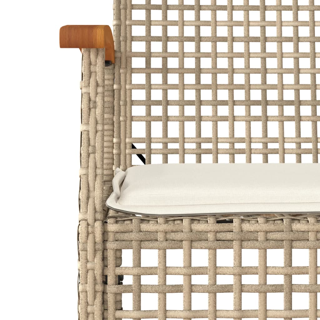 Havestole Med Hynder Polyrattan Og Akacietræ, produktbillede 9 af 16, Havestole i akacietræ hos HomeNordic
