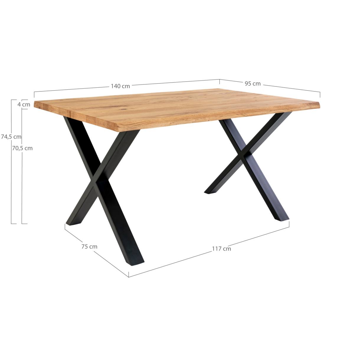 HOUSE NORDIC TOULON SPISEBORD OLIERET M/BØLGEKANT, produktbillede 5 af 5, Spiseborde hos HomeNordic