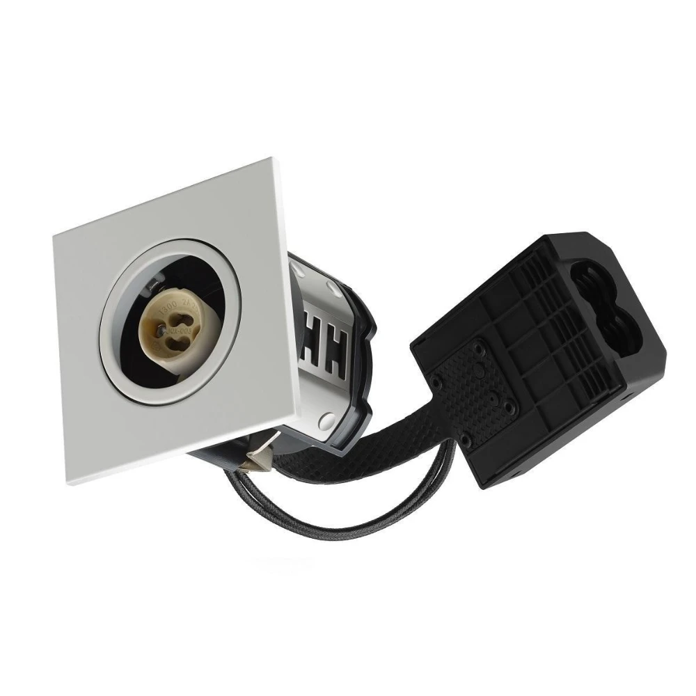 AD10 Indbygningsspot 65mm 230V GU10 Firkantet Hvid, Spots hos HomeNordic