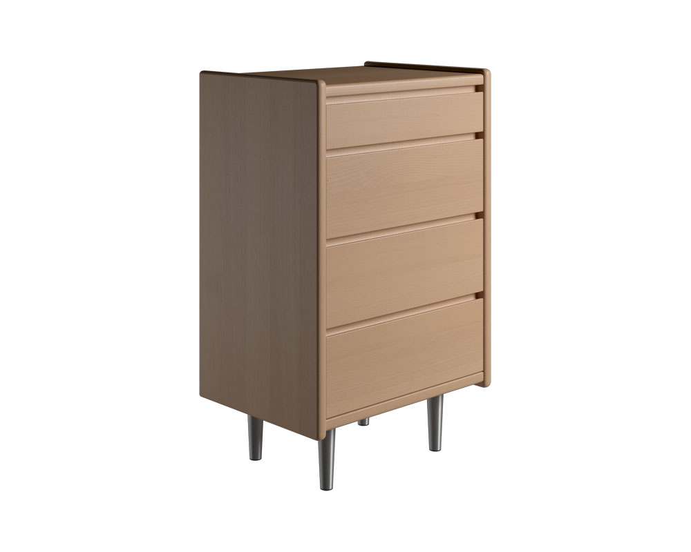 Krone kommode 50 cm bred med 4 skuffer i bøgefiner, Kommoder hos HomeNordic