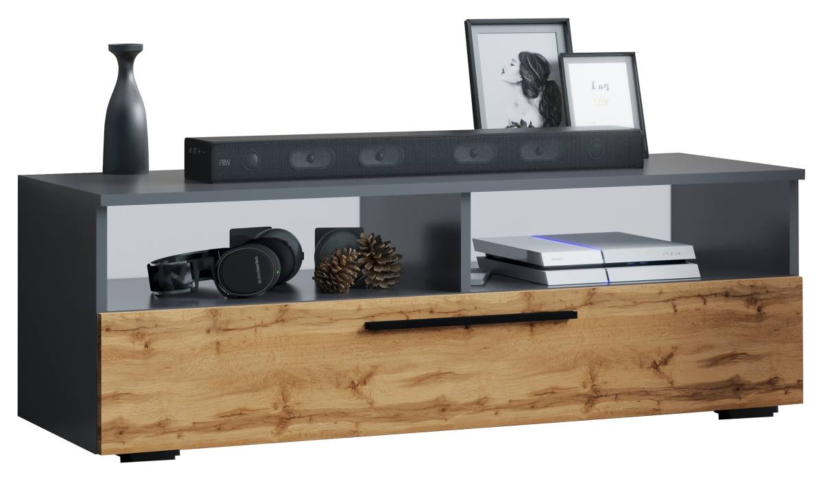 VCM NORDIC Arila XL TV-bord, m. 1 låge og 4 rum, produktbillede 3 af 5, TV-borde hos HomeNordic