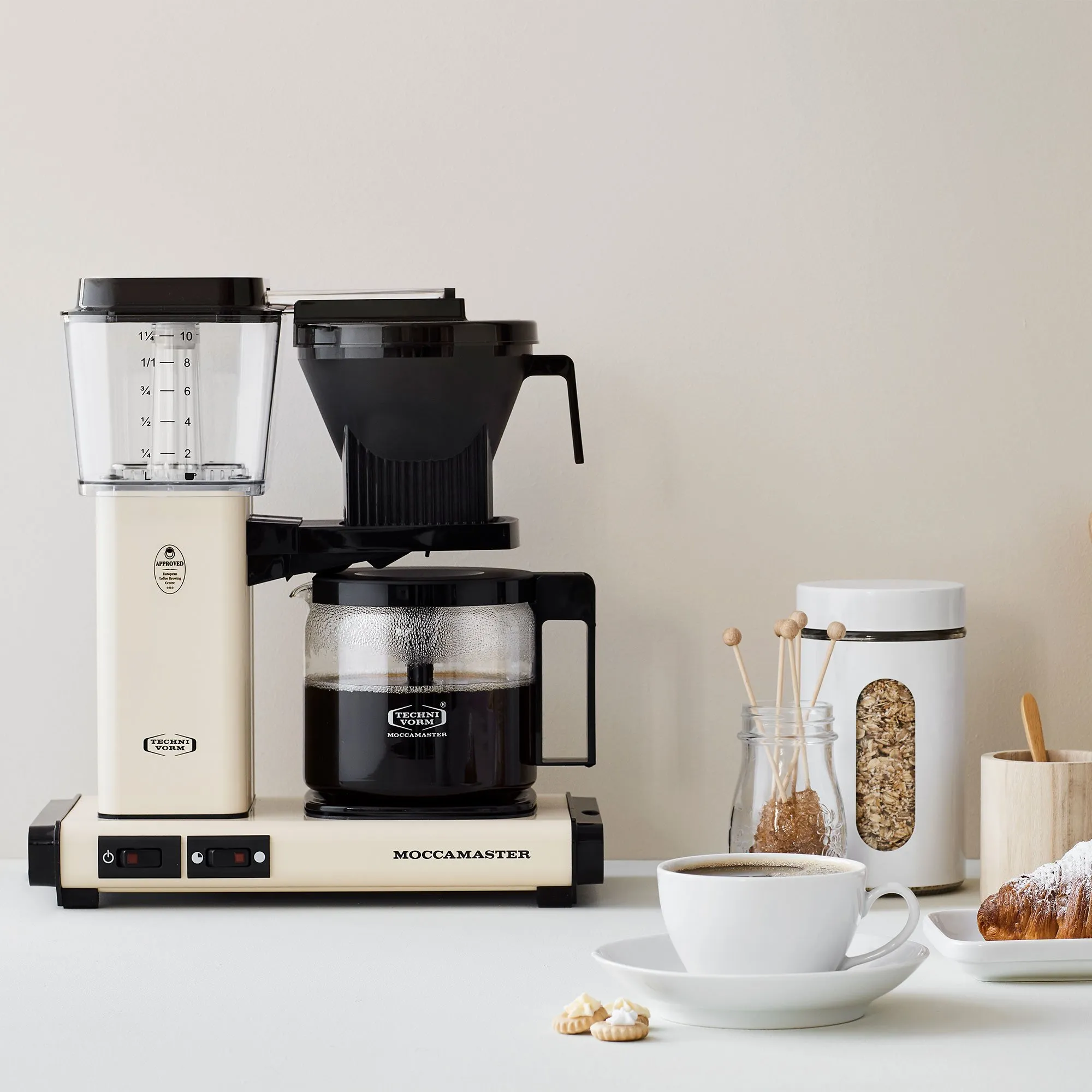 Automatic kaffemaskine, light ivory, produktbillede 2 af 3, Kaffemaskiner hos HomeNordic