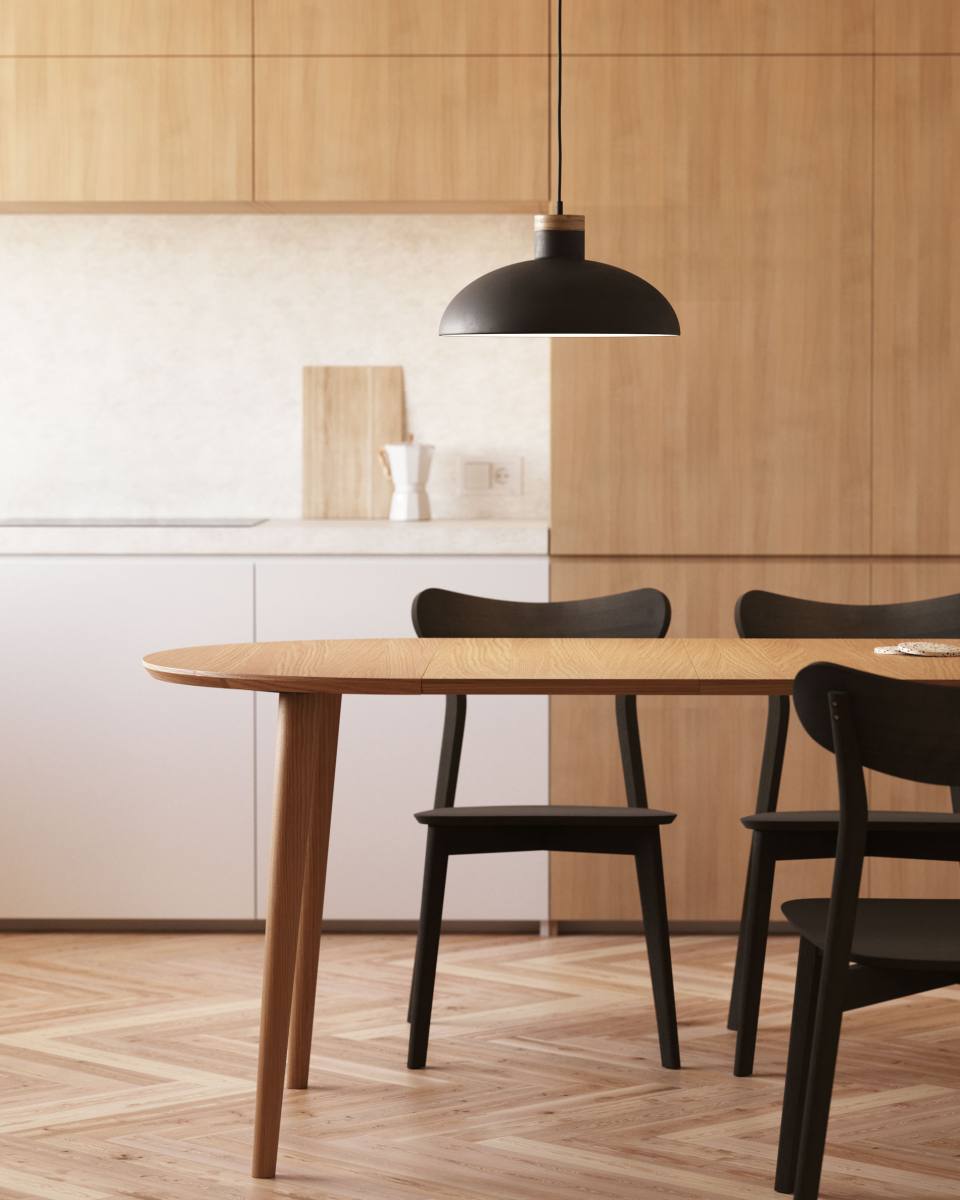 KAVE HOME Oakland spisebord, m. 2 tillægsplader, produktbillede 11 af 12, Spiseborde hos HomeNordic