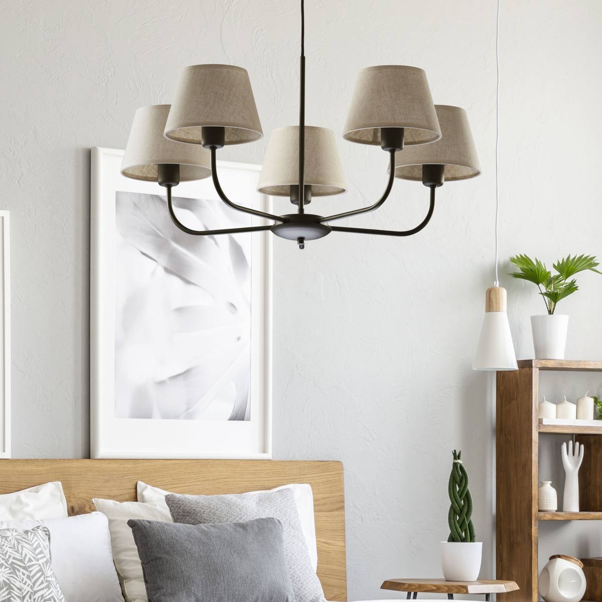 TK Chicago loftlampe, m. 5 skærme, produktbillede 15 af 15, Loftlamper hos HomeNordic