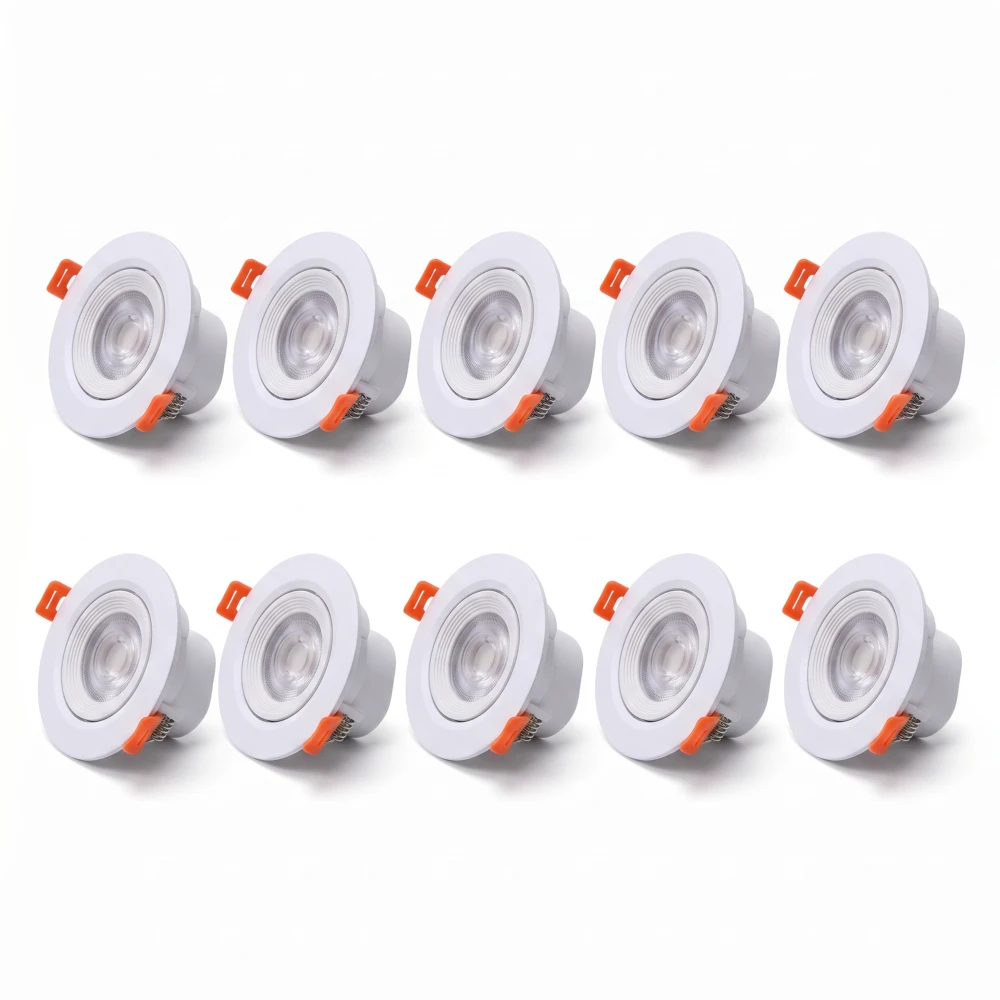 10 stk. 7W Ø8,8cm LED indbygningsspot, Spots hos HomeNordic