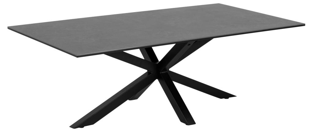 Sorgenfri sofabord 130 x 70 cm med sort keramisk bordplade og mat sort, Sofaborde hos HomeNordic