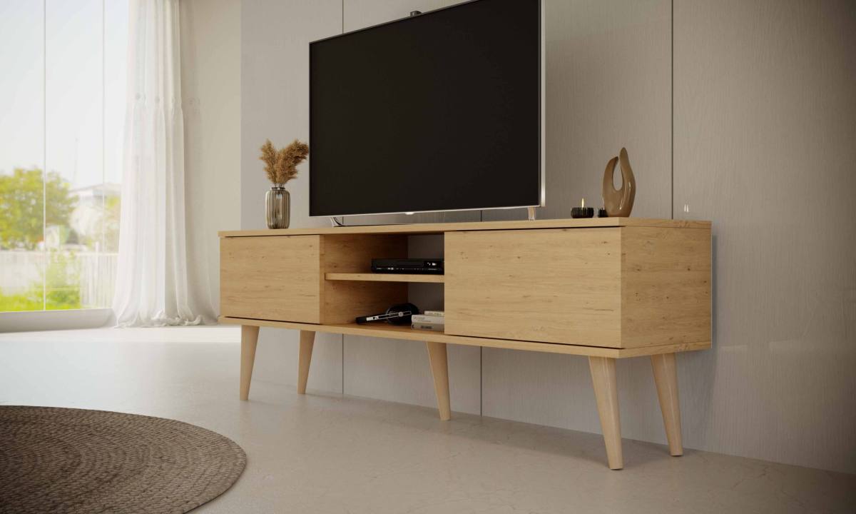 KOCOT RTV Toronto TV-bord, m. 2 låger og 1 hylde, produktbillede 6 af 7, TV-borde hos HomeNordic
