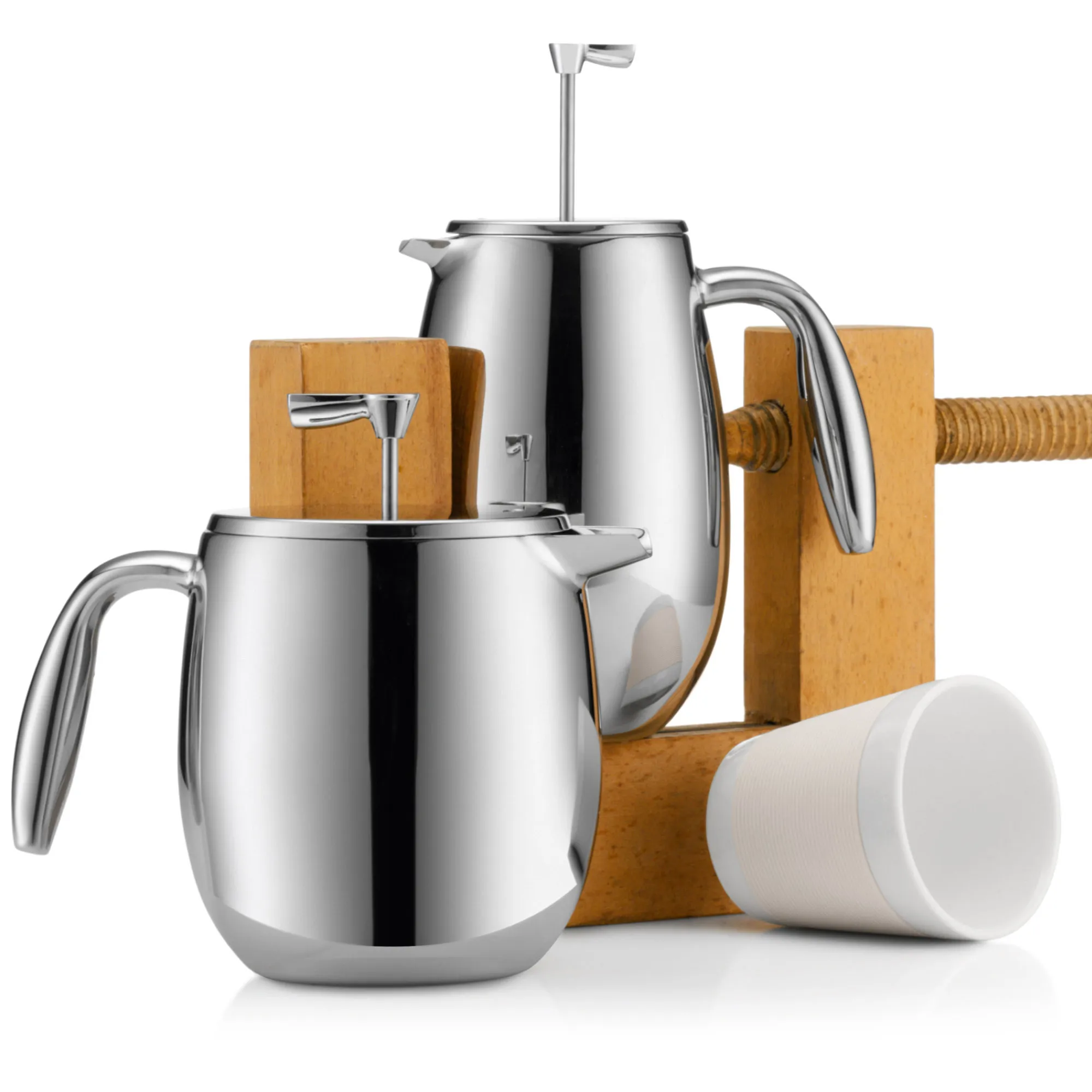 Columbia kaffebrygger, 4 kop, krom, produktbillede 2 af 2, Kaffemaskiner hos HomeNordic