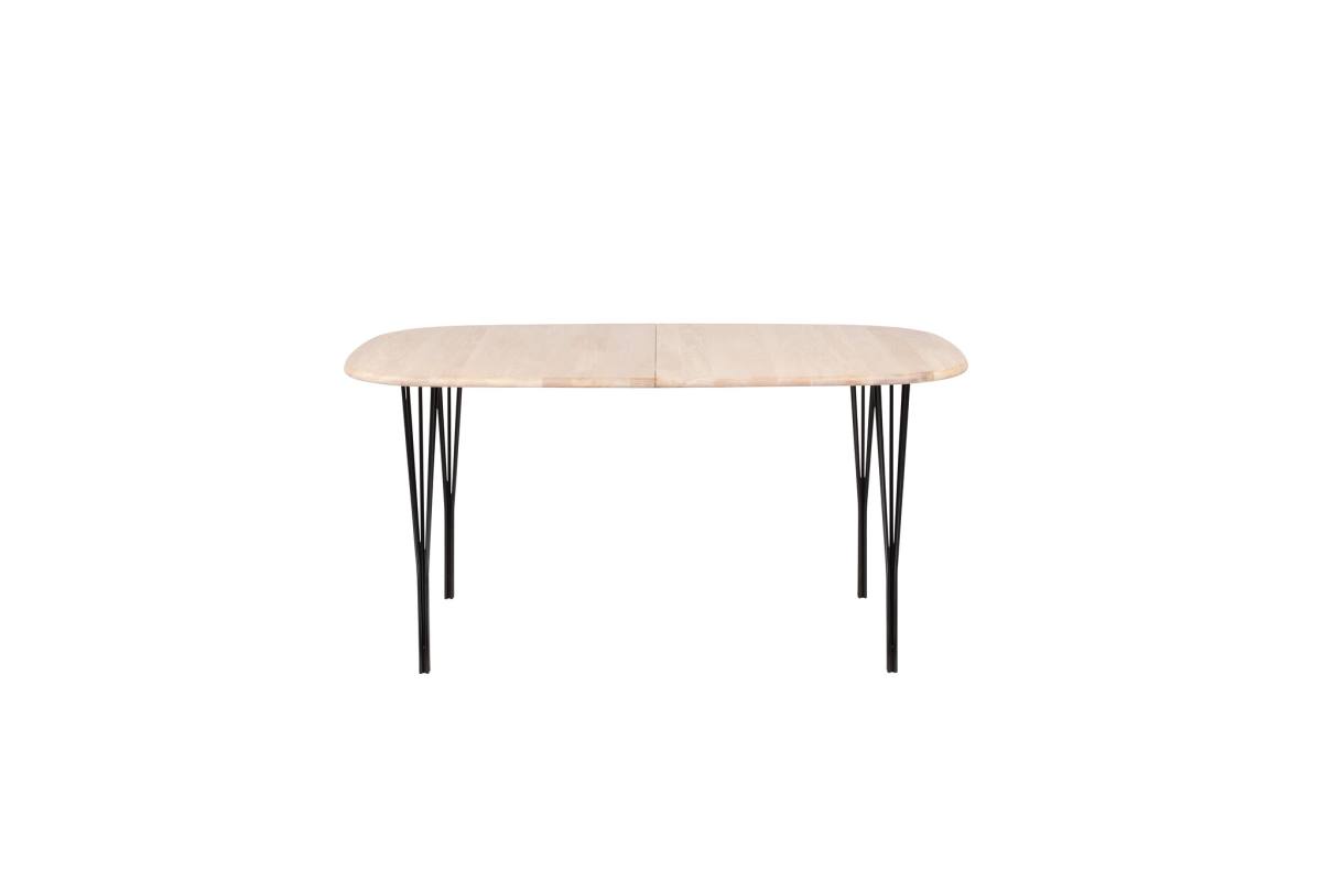 HASLEV SYMPHONY SPISEBORD 88 HVIDOLIERET EGETRÆ SORT METALBEN, Spiseborde hos HomeNordic