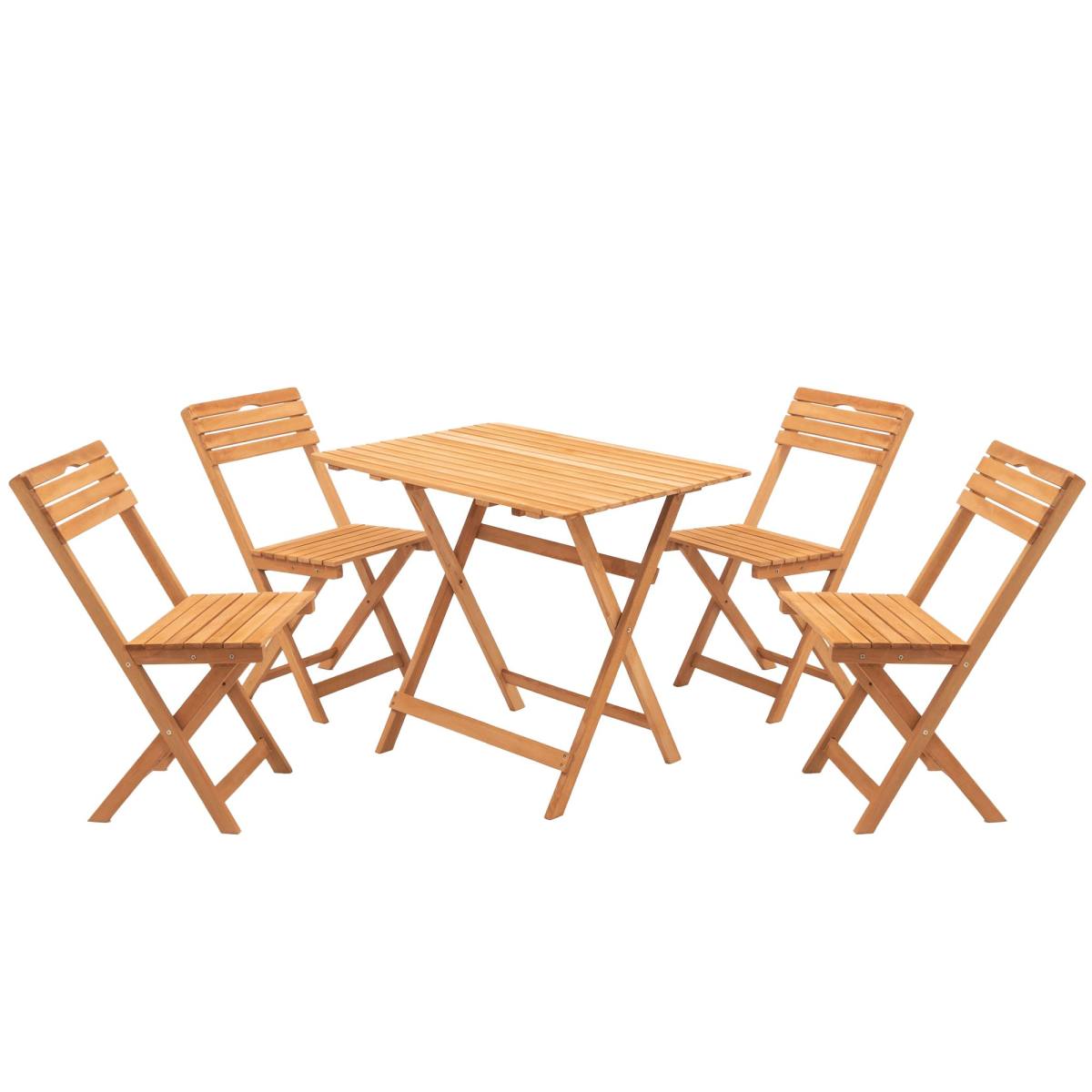 NORDVÄRK My004 havesæt m. 1 havebord og 4 havestole, foldbar hos HomeNordic