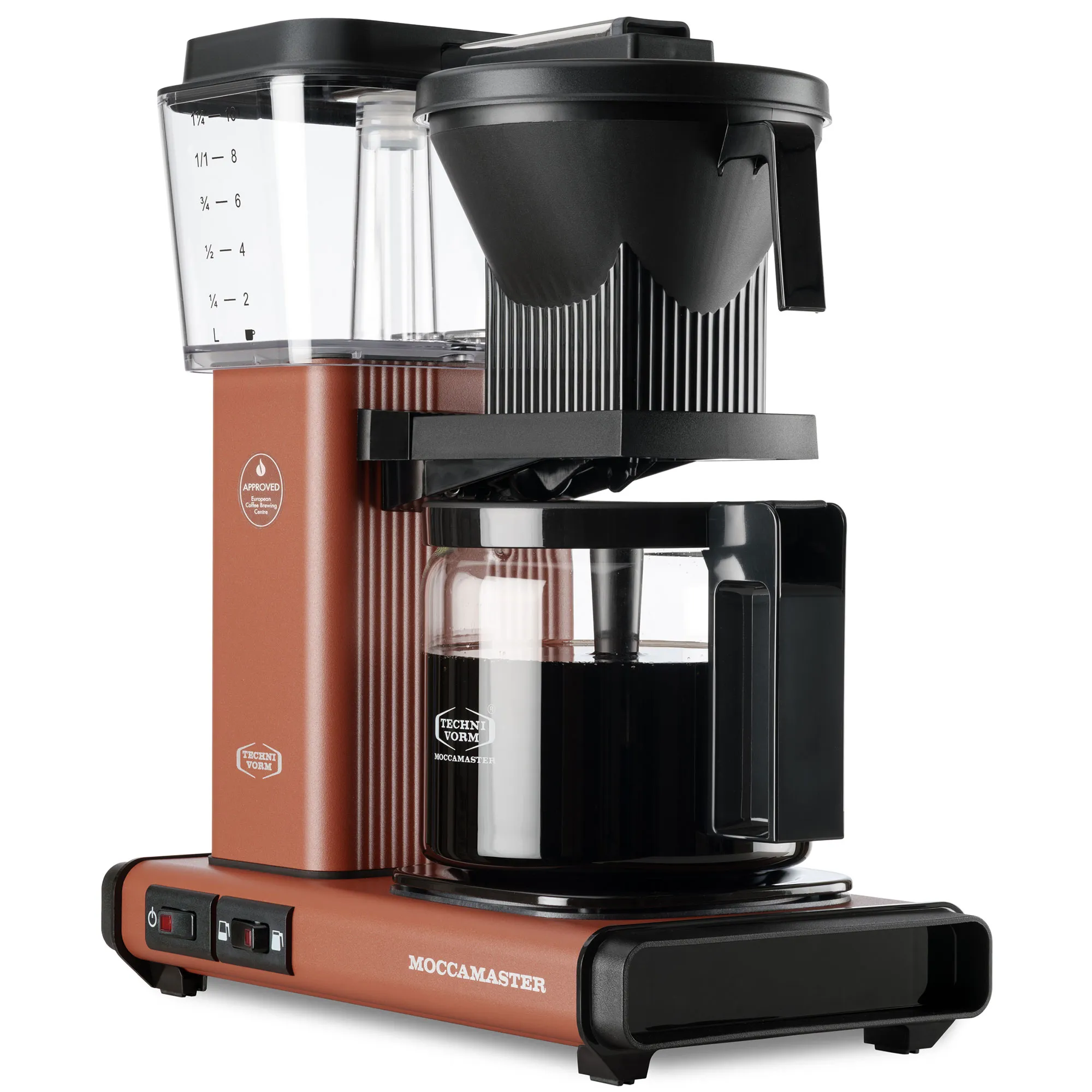 Optio kaffemaskine 1,25 liter, terracotta, produktbillede 3 af 5, Kaffemaskiner hos HomeNordic