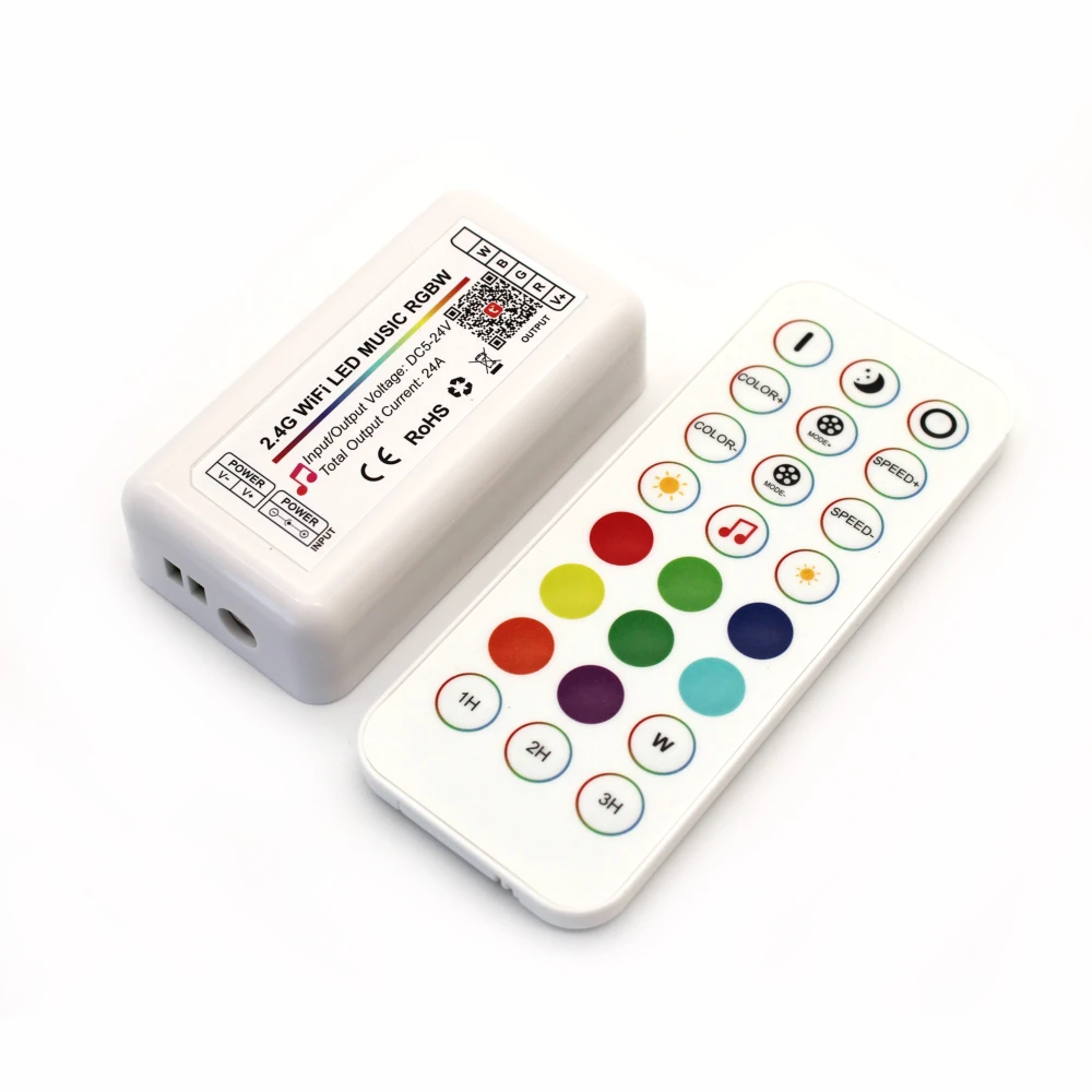 RGB+WW Wifi controller med fjernbetjening, LED-strips hos HomeNordic