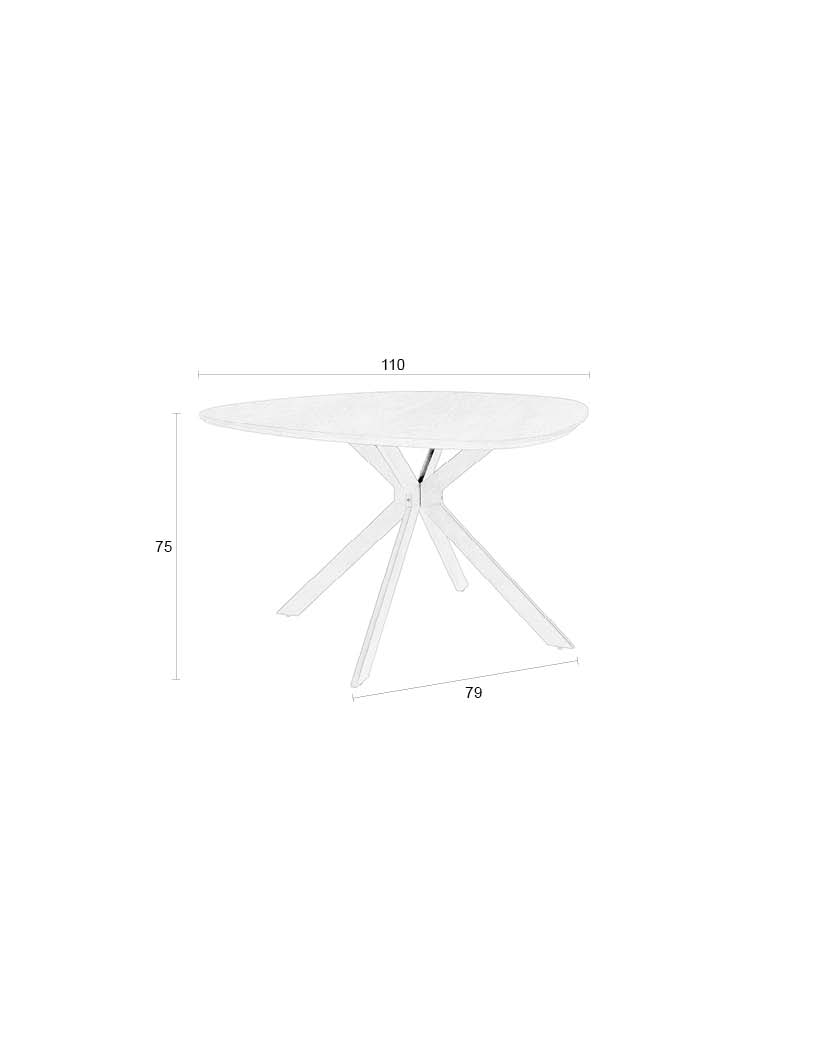WHITE LABEL LIVING Chase spisebord, organisk rund, produktbillede 2 af 8, Spiseborde hos HomeNordic