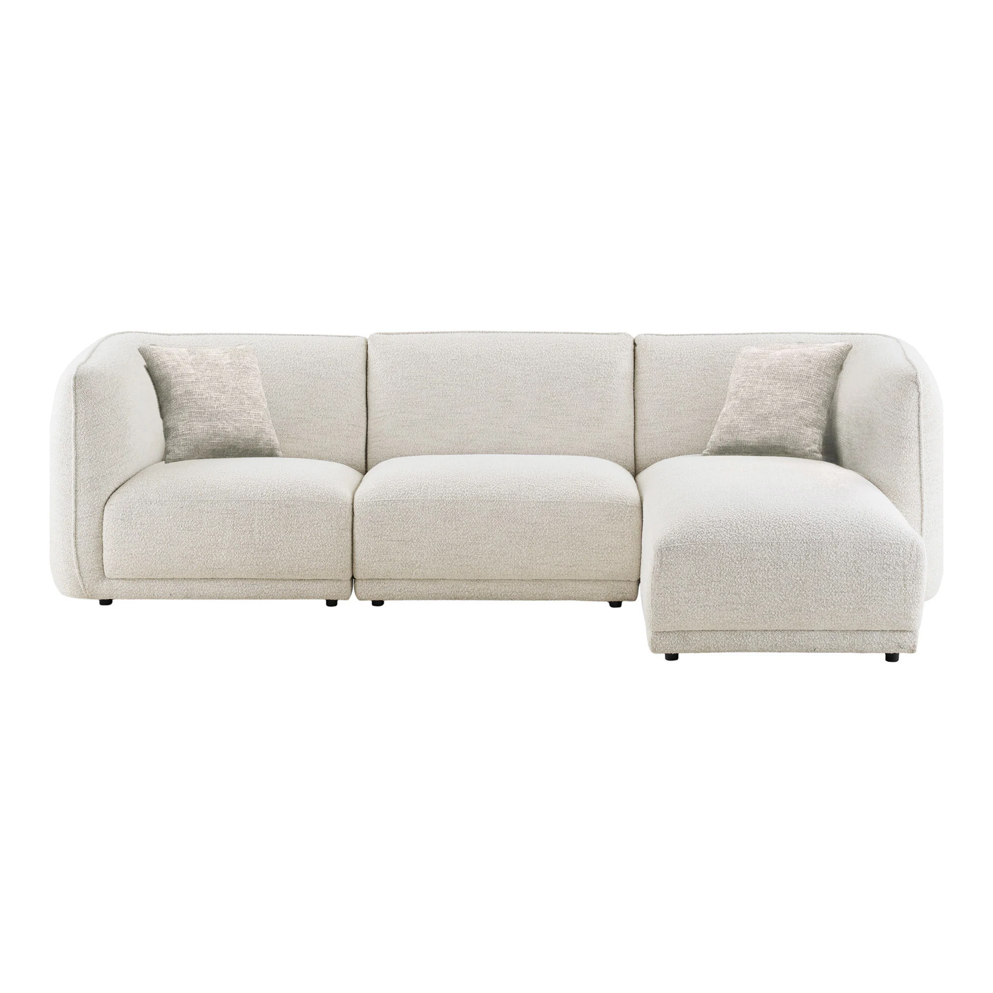 HOUSE NORDIC NOOR LOUNGESOFA HØJERSTILLET 2 PUDER HVID, Sofaer hos HomeNordic