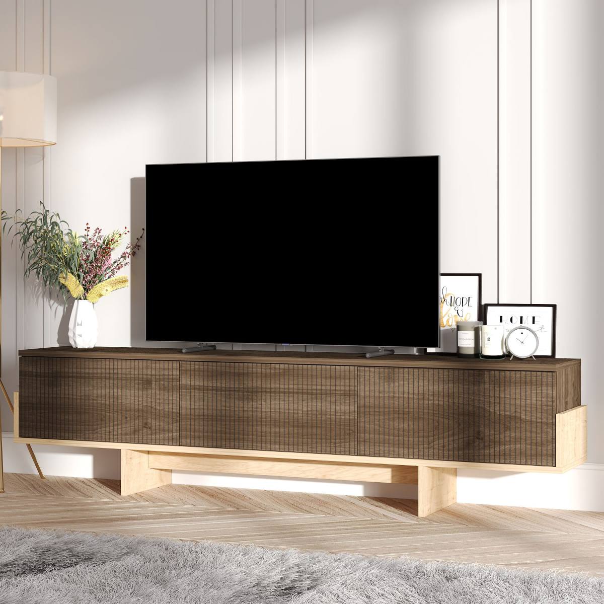 NORDVÄRK Hege TV-bord, m. 3 låger, produktbillede 6 af 6, TV-borde hos HomeNordic