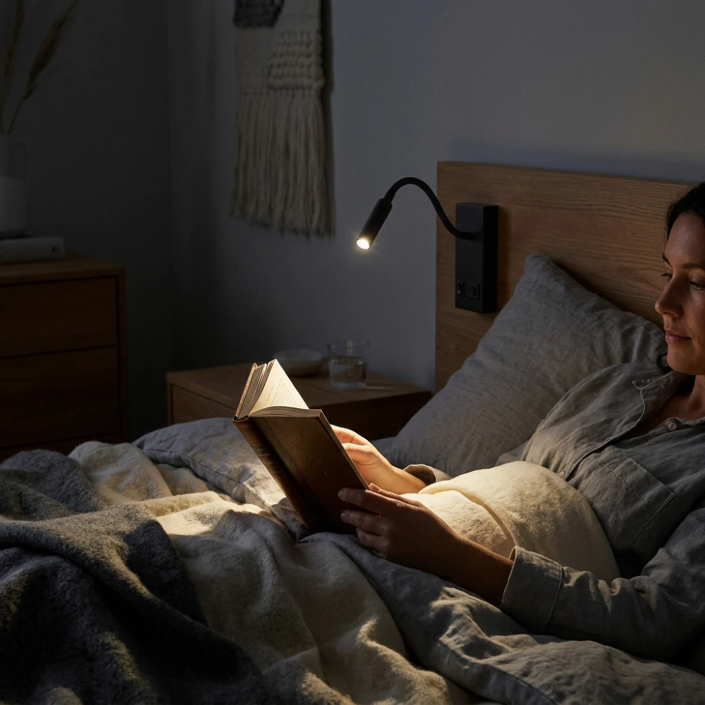 3W LED sengelampe med USB-A og USB-C opladningsstik, Andre varer hos HomeNordic