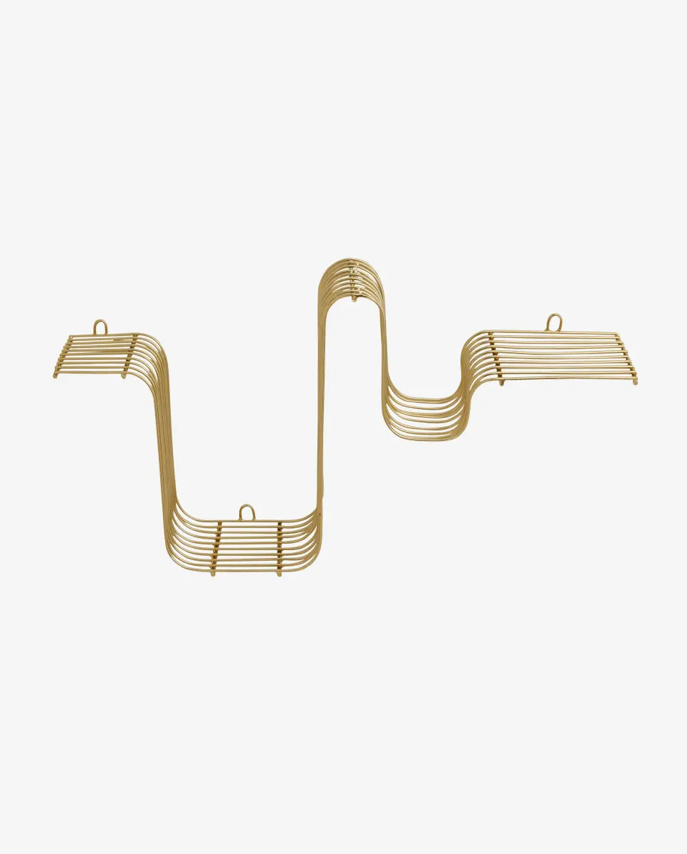 Nordal - BRAVA hylde, messing finish, 54x26x13cm, produktbillede 2 af 2, Hylder hos HomeNordic