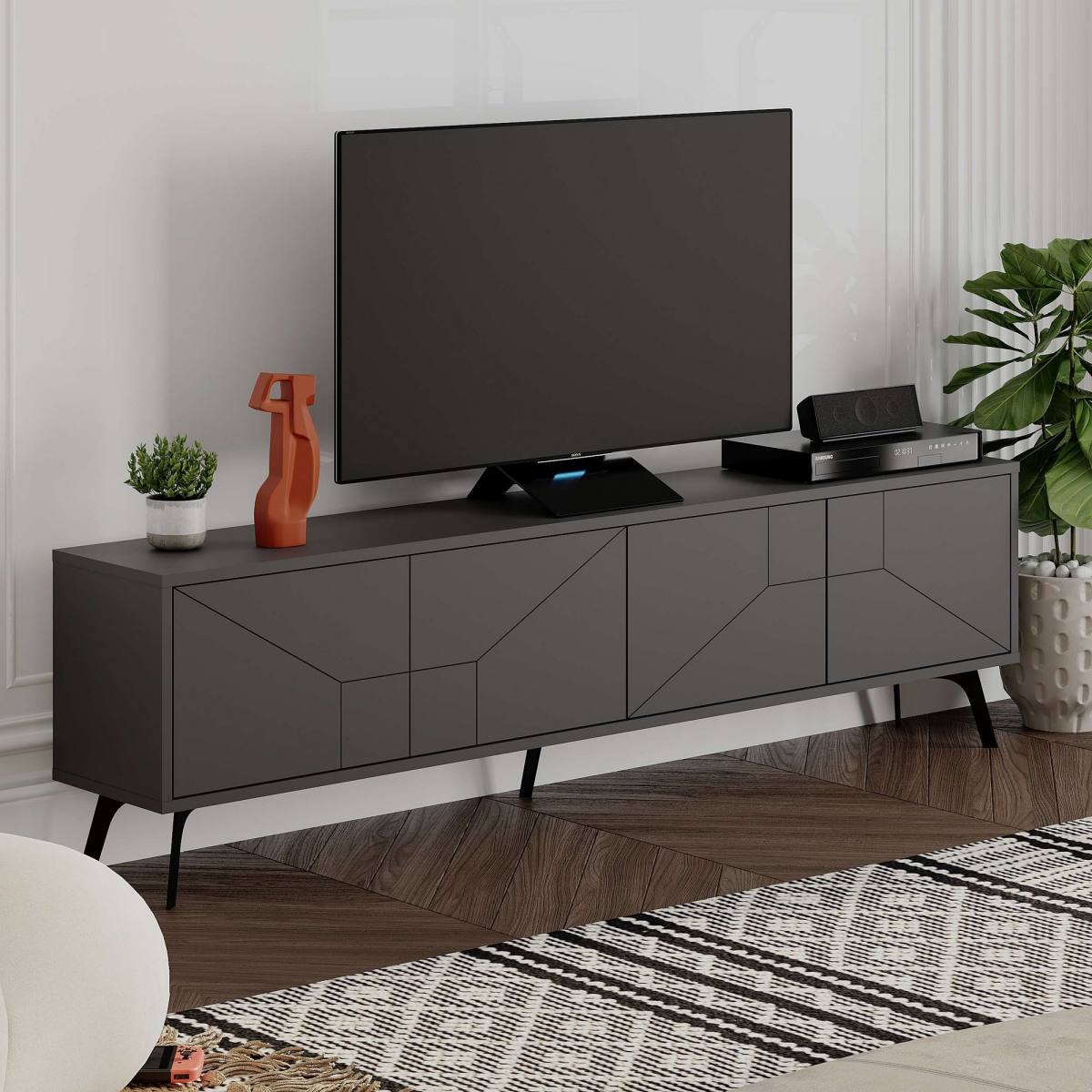 NORDVÄRK Dune TV-bord, m. 4 låger, produktbillede 5 af 6, TV-borde hos HomeNordic