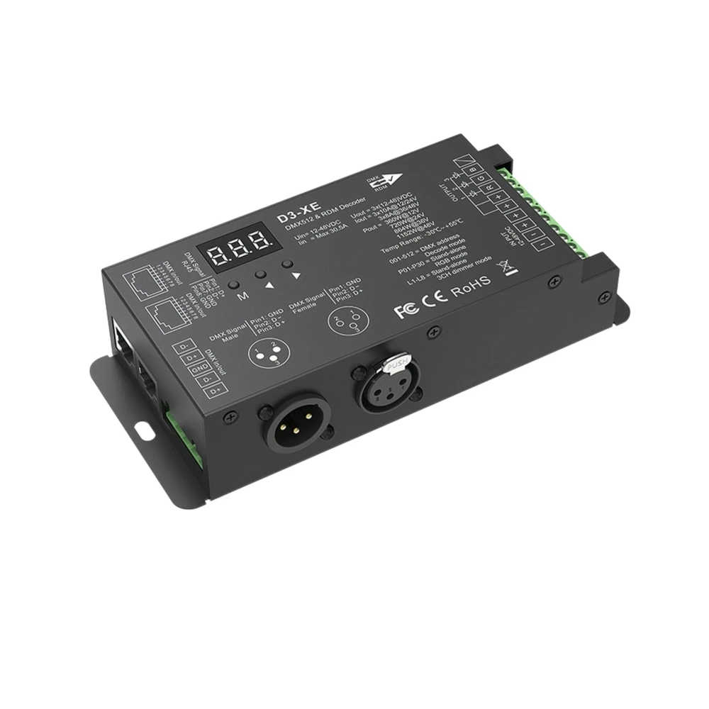 3 Kanal DMX512 & RDM Decoder, LED-strips hos HomeNordic