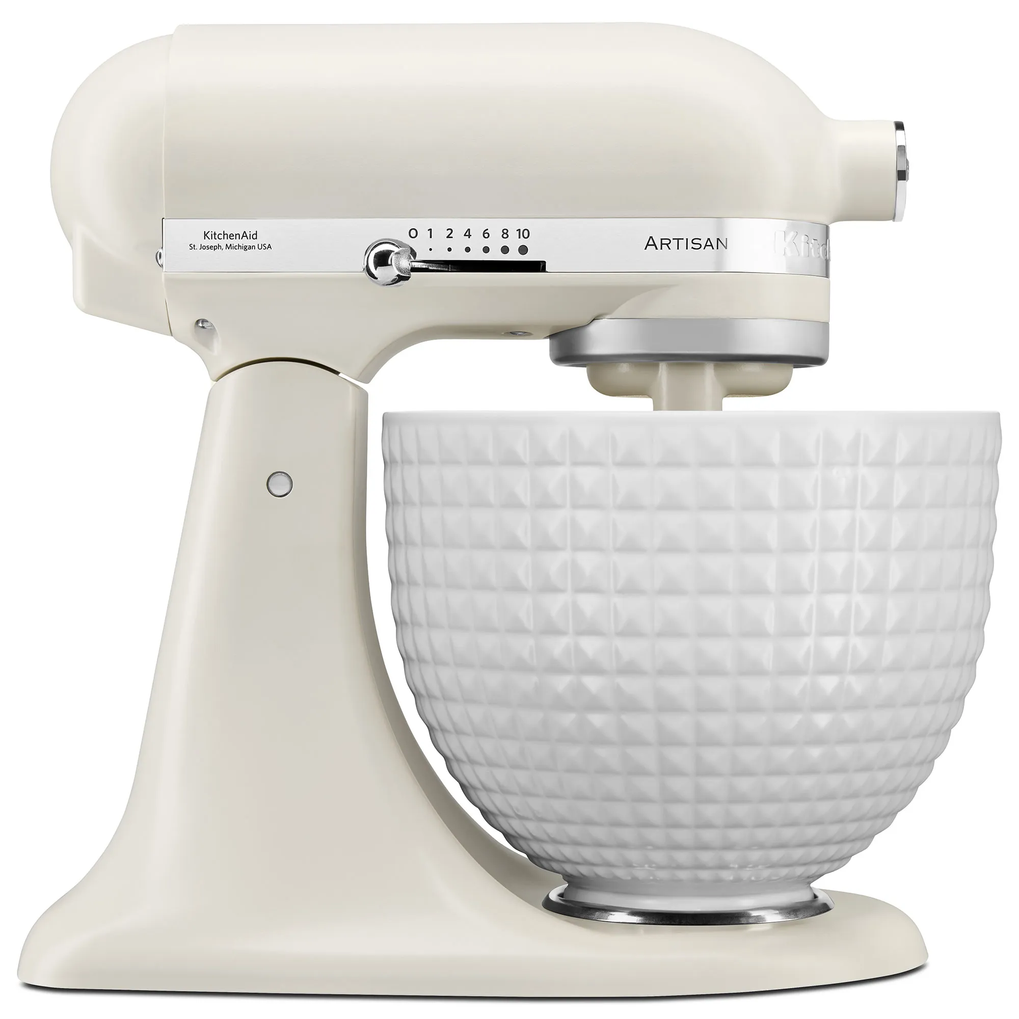 KitchenAid Artisan KSM156CXEPL køkkenassistent 4,7 liter, white on white, Røremaskiner hos HomeNordic