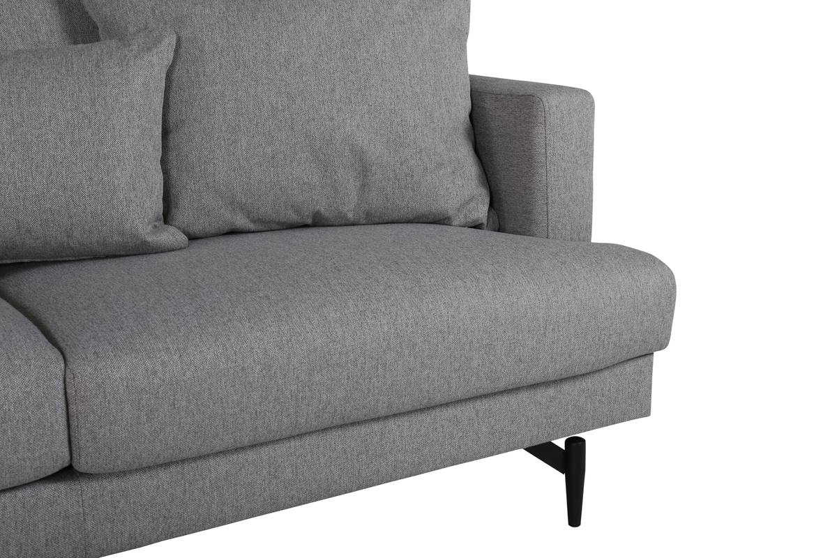 Warden - Sofa 3-personers i lysegrå polyester stof, produktbillede 13 af 14, Sofaer hos HomeNordic