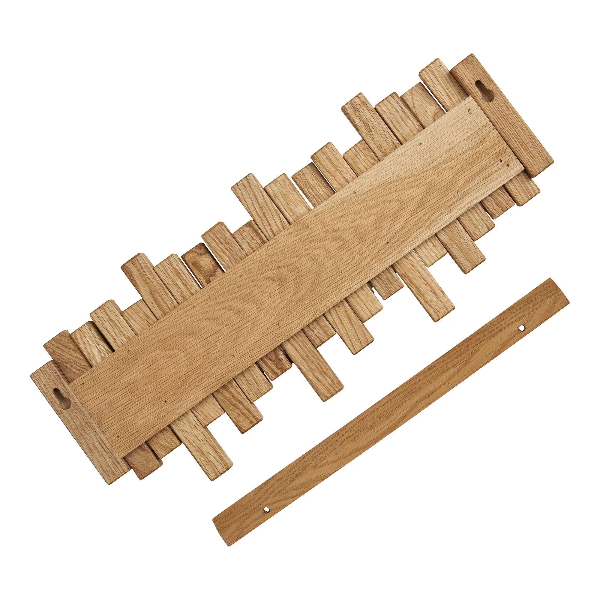 Caltra Knagerække, egetræ, 4 knager, 40x18x3 cm, produktbillede 3 af 9, Knager & ophæng hos HomeNordic