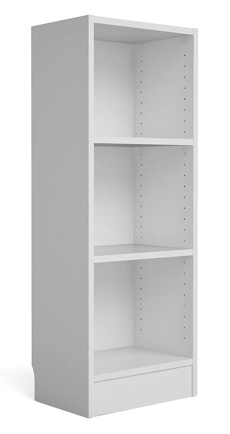 Alfa hvid smal bogreol med 2 hylder 40 x 107 cm, Bogreoler hos HomeNordic