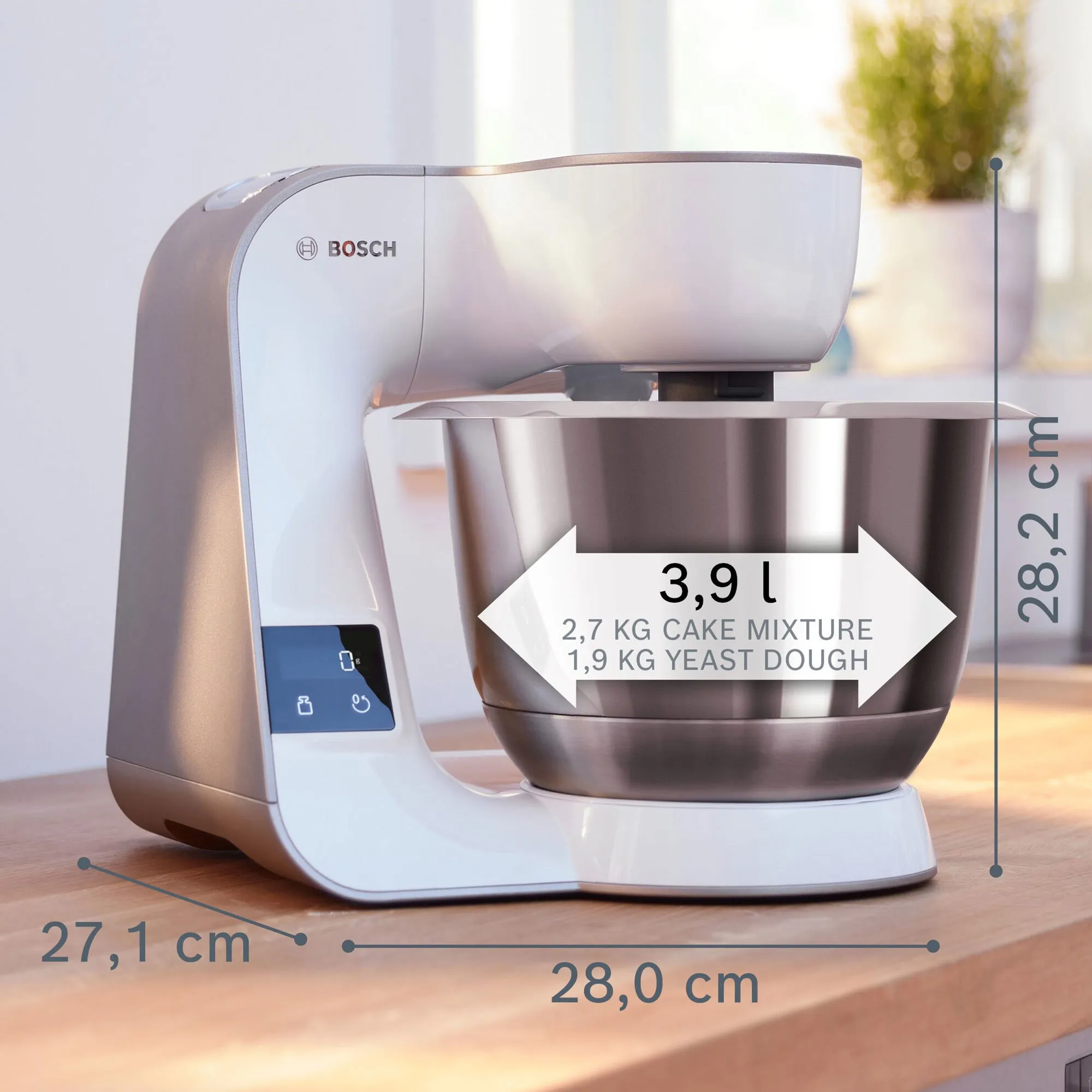 MUM5XW20 køkkenmaskine, 1000 W, hvid/champagne, produktbillede 8 af 17, Røremaskiner hos HomeNordic
