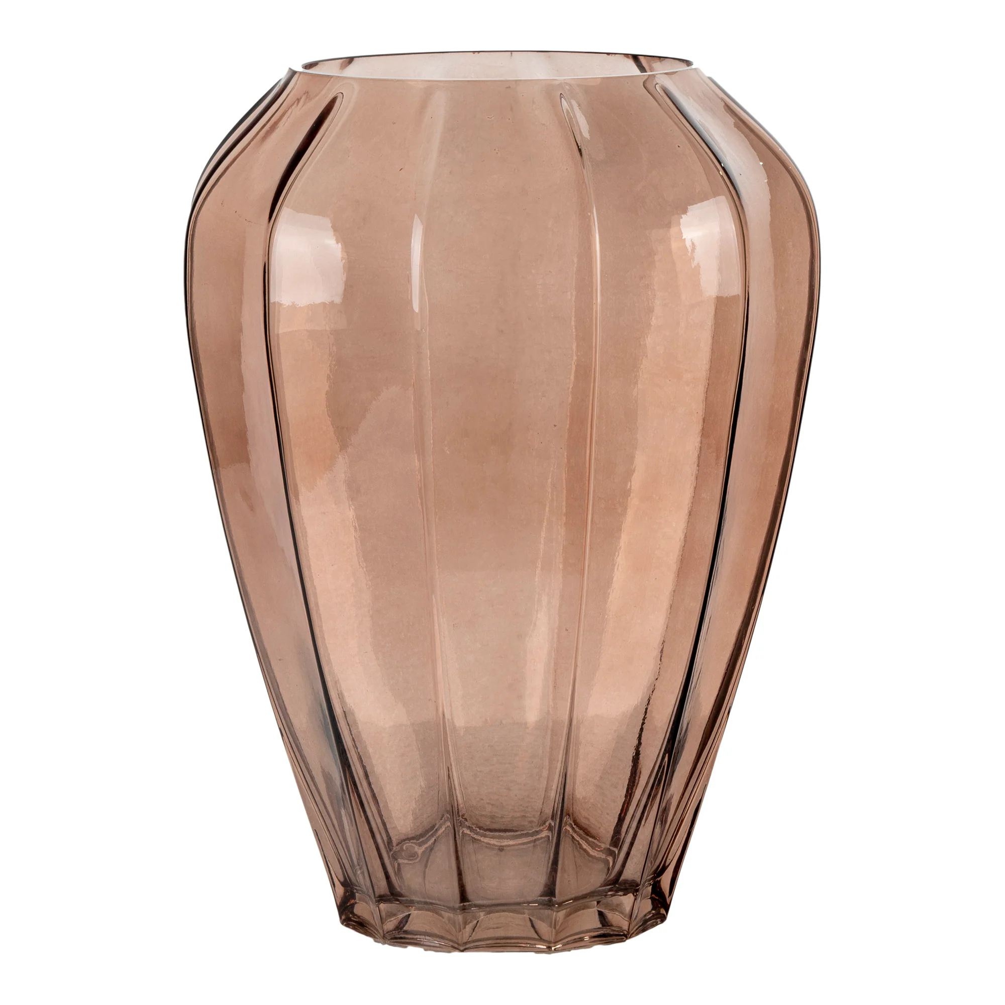 Vase - Vase, Glas, Brun Ø22X29 Cm, Vaser hos HomeNordic