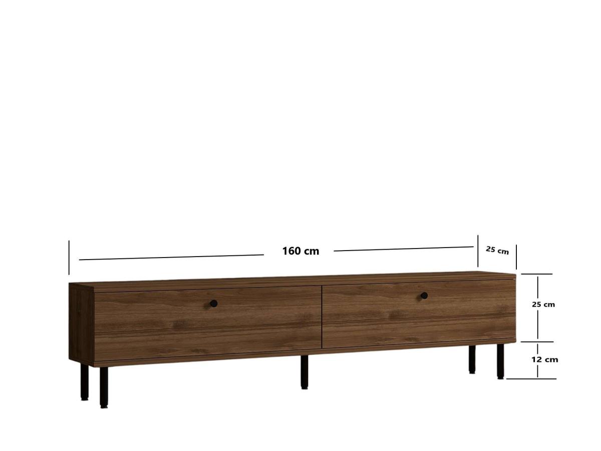 FUNZI LIVING Nantes TV-bord, m 2 låger, produktbillede 2 af 6, TV-borde hos HomeNordic