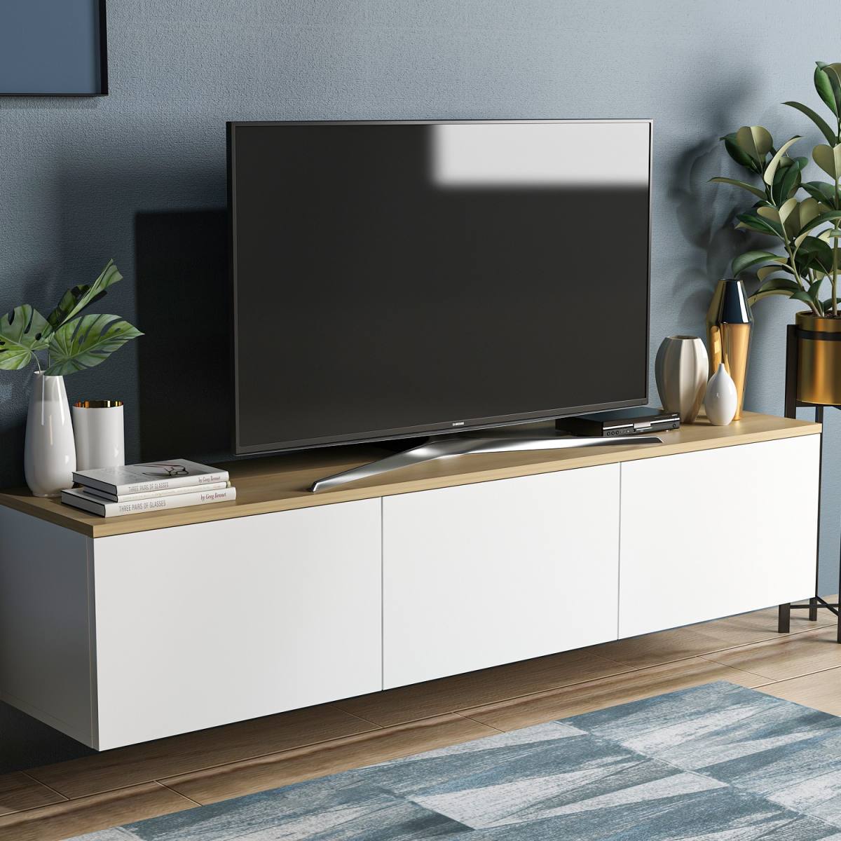 NORDVÄRK Neon TV-bord, m. 3 låger, produktbillede 5 af 7, TV-borde hos HomeNordic