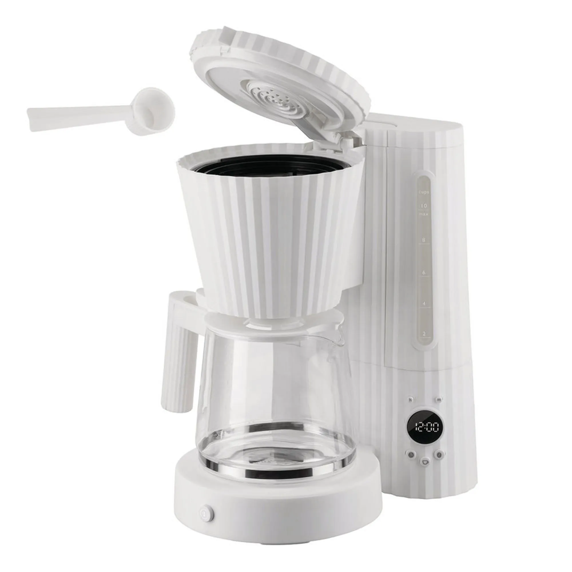 Plissé kaffemaskine, hvid, produktbillede 2 af 5, Kaffemaskiner hos HomeNordic