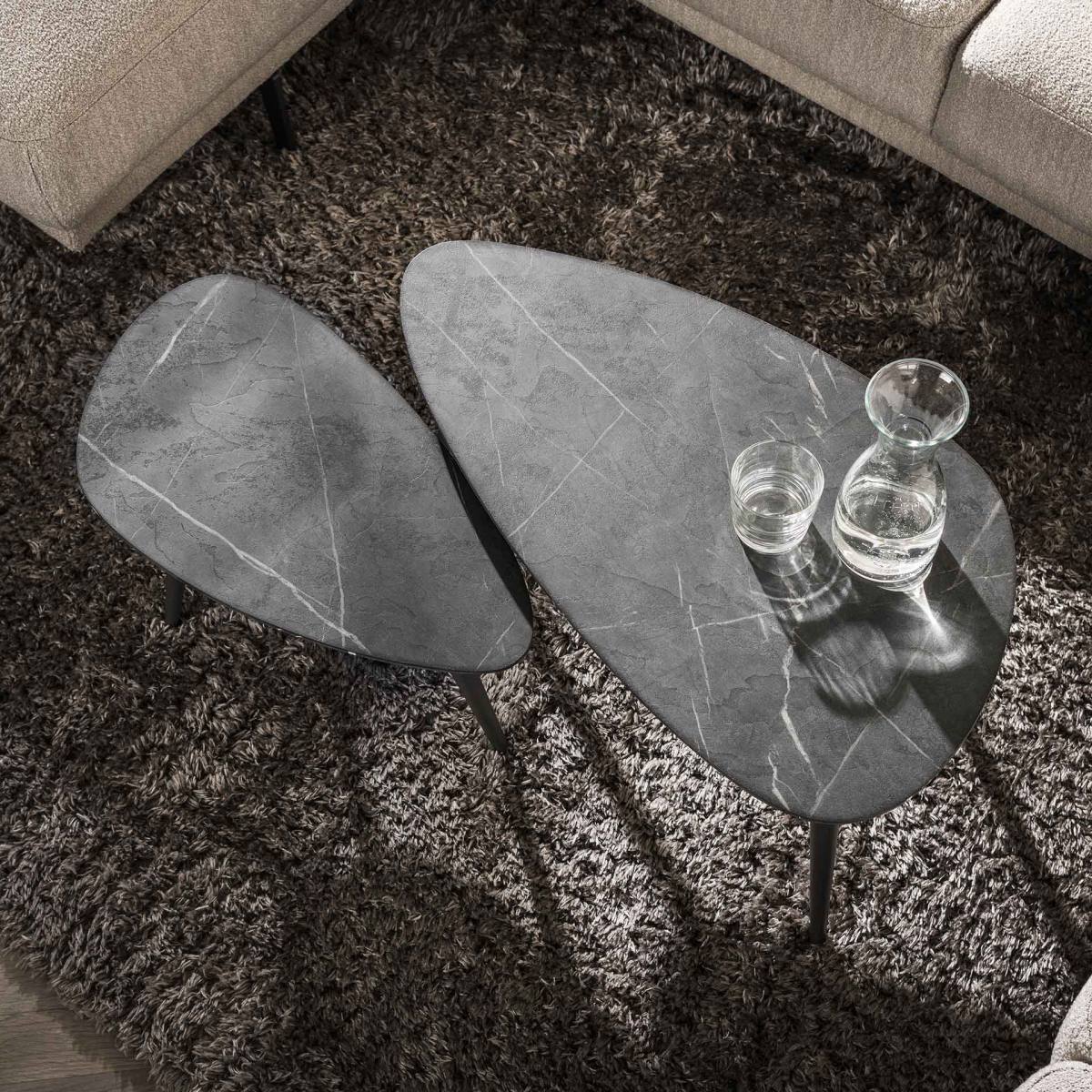 Monate - 2 sofaborde med pæreformede topplader, produktbillede 3 af 4, Moderne designs hos HomeNordic