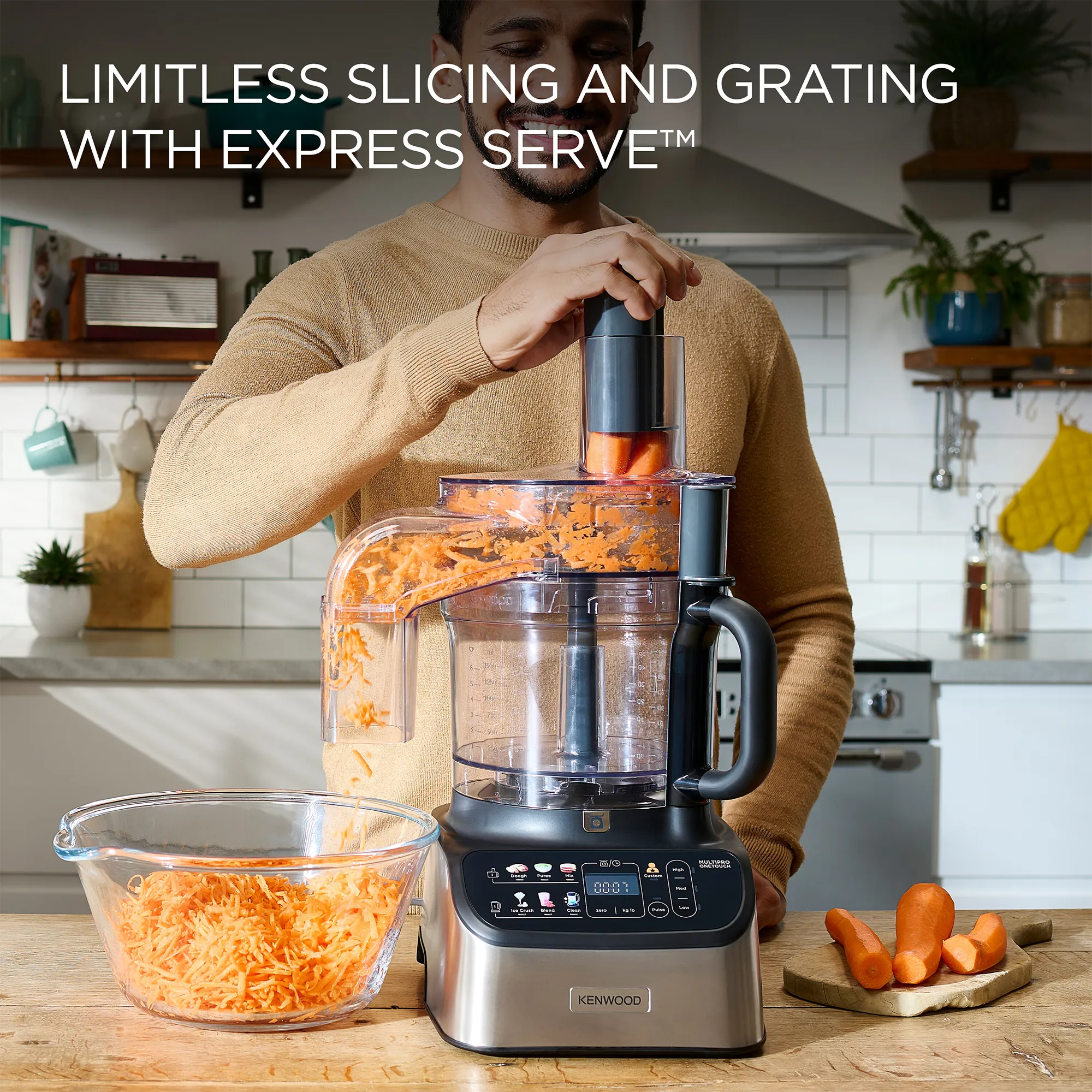 MultiPro OneTouch FDM73.480.ss foodprocessor, sort/stål, produktbillede 3 af 6, Foodprocessorer hos HomeNordic