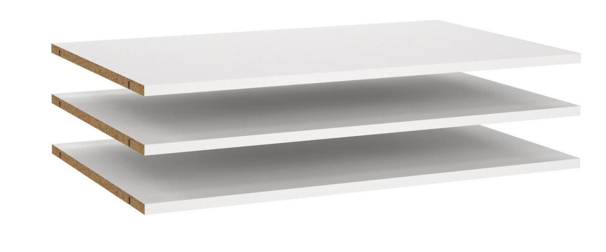 Hyldepakke med 3 bredde hylder til Smart garderobeskab 245 cm bredt, Garderobeskabe hos HomeNordic
