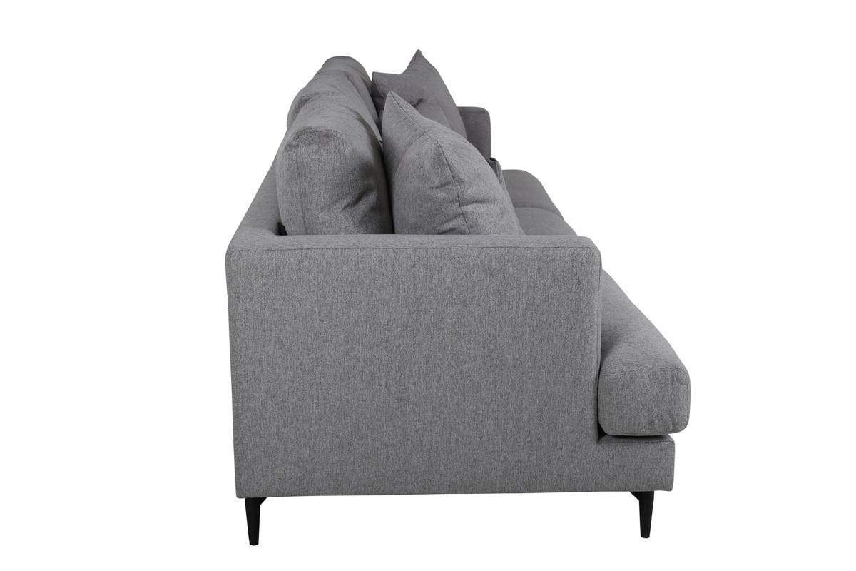Warden - Sofa 3-personers i lysegrå polyester stof, produktbillede 10 af 14, Sofaer hos HomeNordic