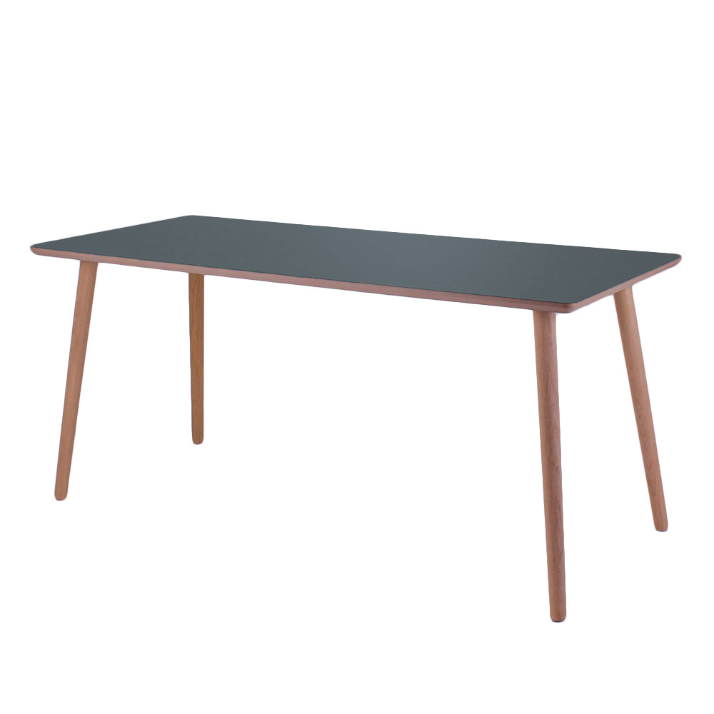 Specialvare: Pewter linoleum skrivebord 140x85 cm/ højde 78 cm, Skriveborde hos HomeNordic