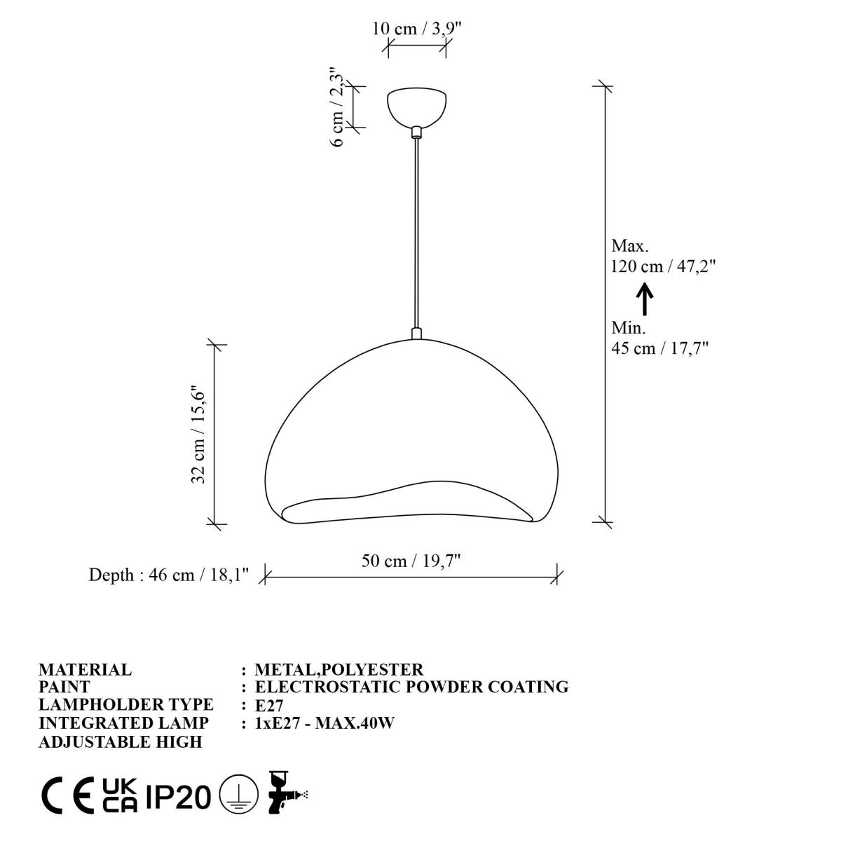 NORDVÄRK Lora-50-Nua Lysekrone, produktbillede 2 af 6, Loftlamper hos HomeNordic