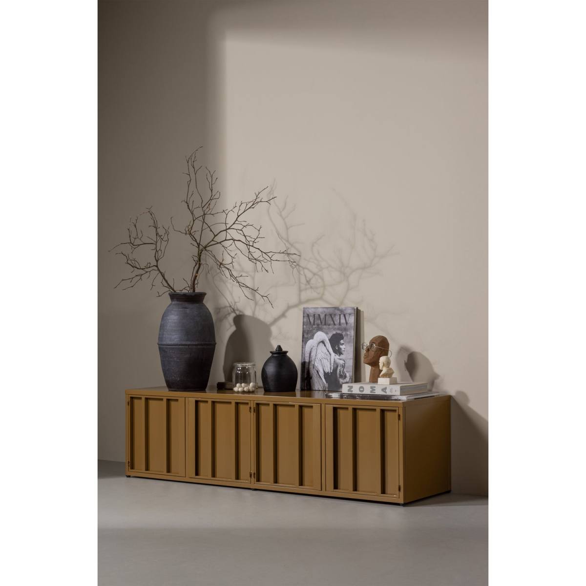 WOOOD Level TV-bord, m. 4 låger og hylde, produktbillede 2 af 2, TV-borde hos HomeNordic