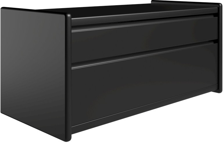 Krone sengebord lakeret 80 cm bred med 2 skuffer, Sengeborde hos HomeNordic